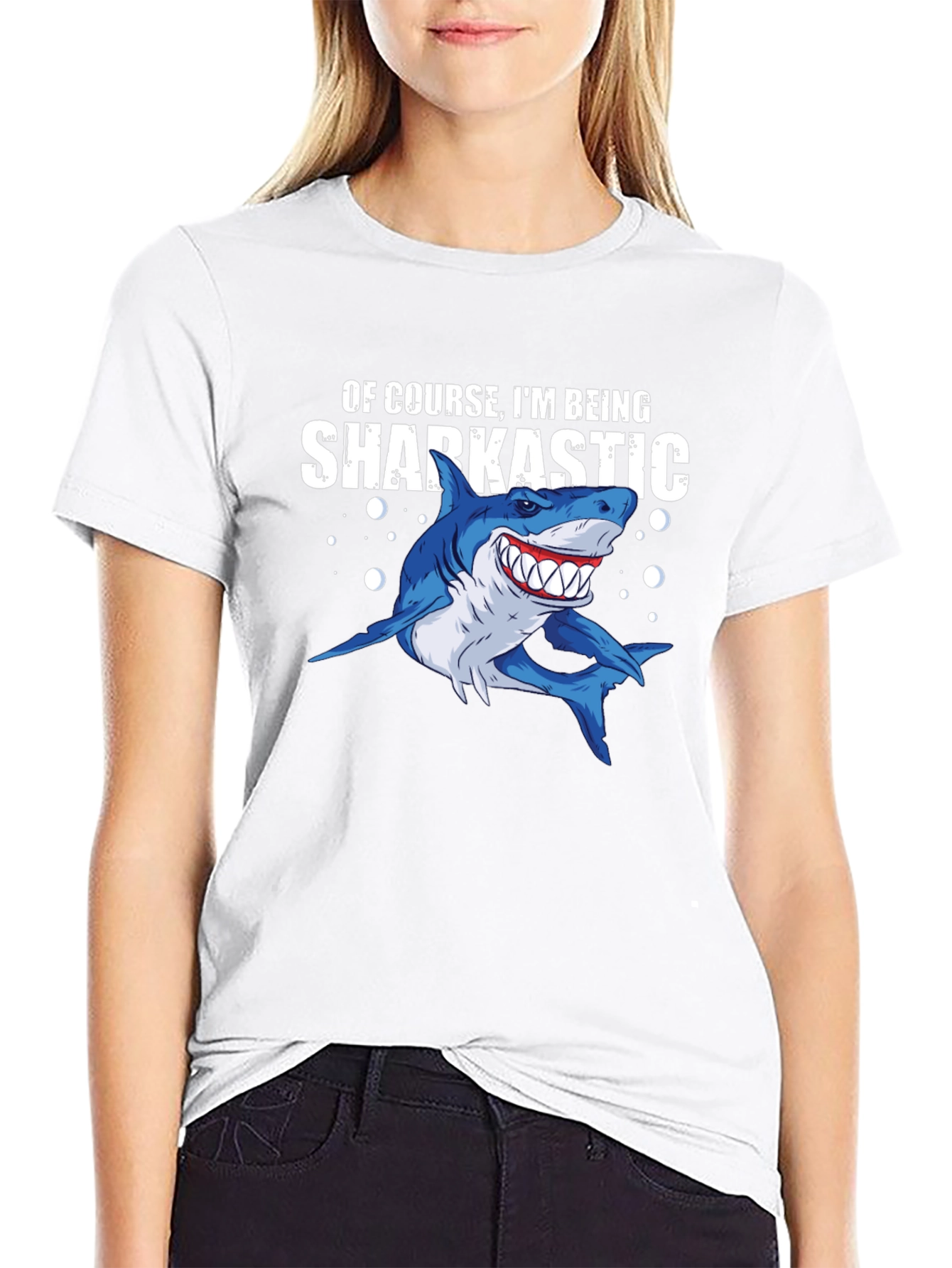 Sharkastic Graphic T-Shirt