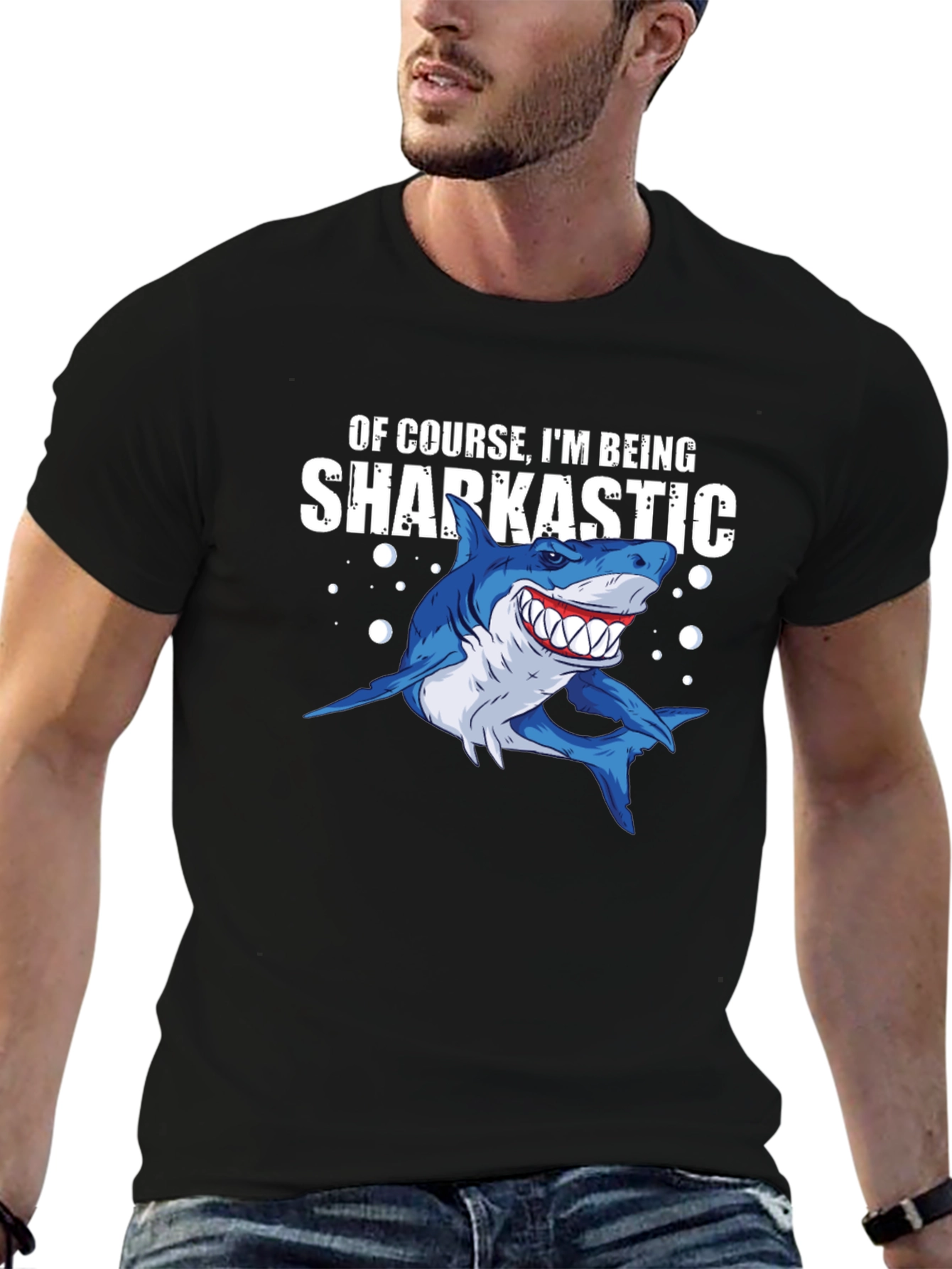 Sharkastic Graphic T-Shirt