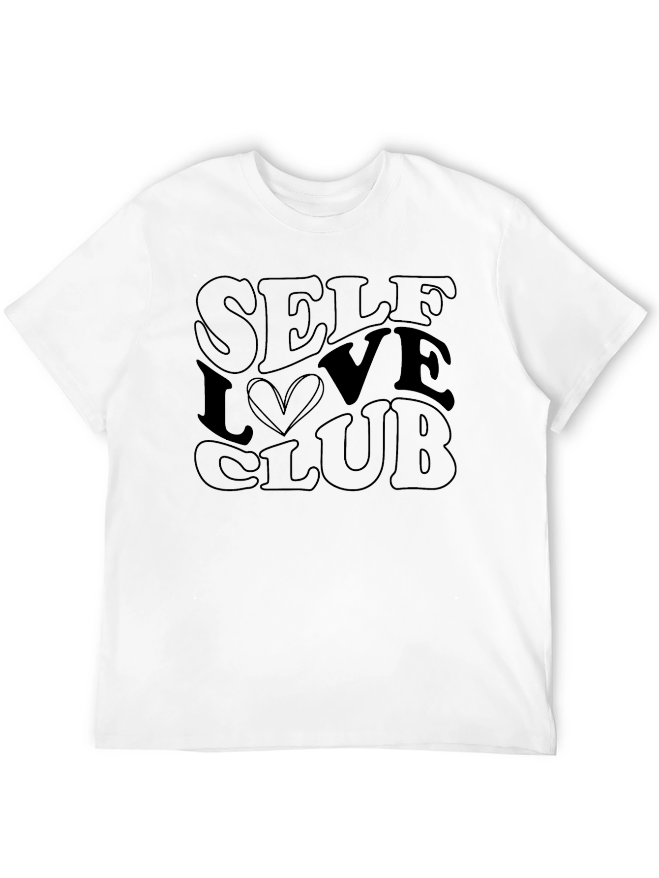 Self Love Club Graphic Tee - Black Casual Shirt