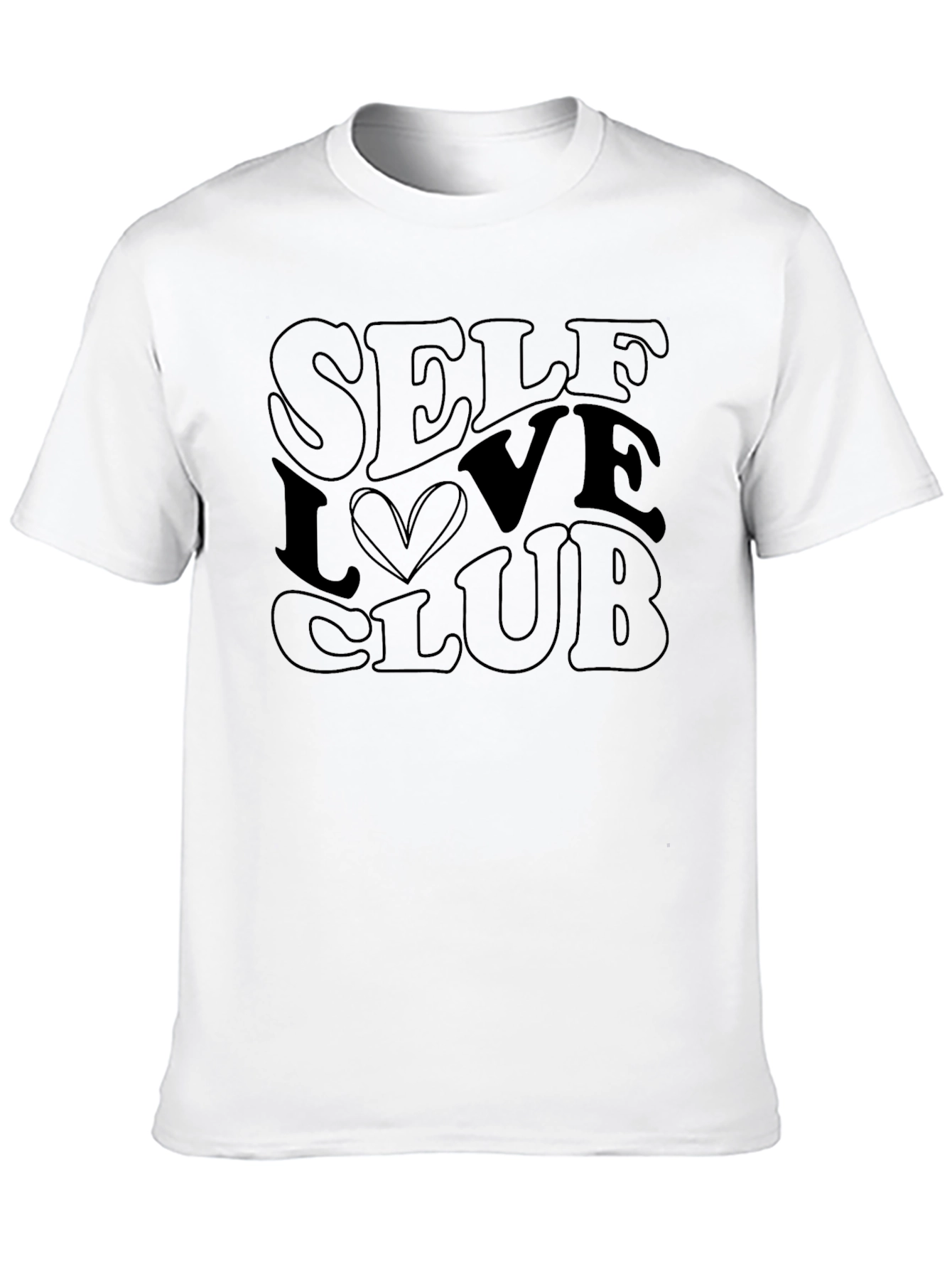 Self Love Club Graphic Tee - Black Casual Shirt