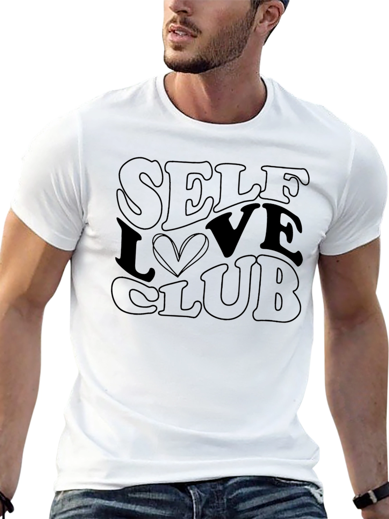 Self Love Club Graphic Tee - Black Casual Shirt