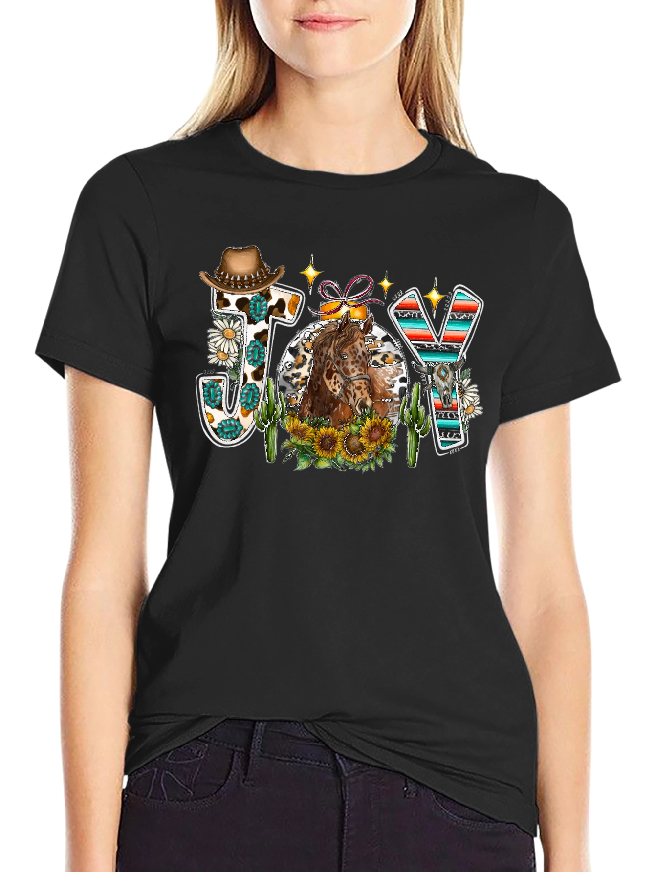 Joy Western Horse Graphic Tee
