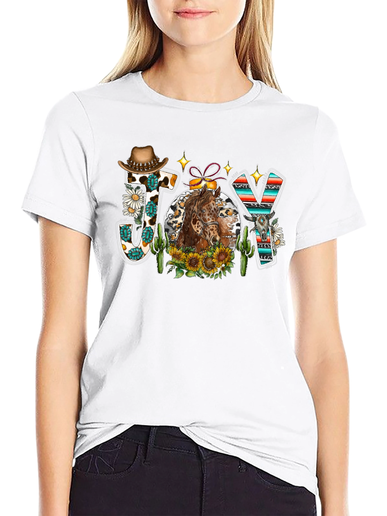 Joy Western Horse Graphic Tee