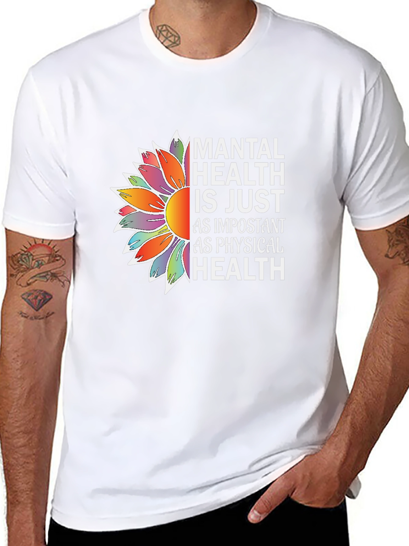 Mental Health Awareness Sunflower Graphic Tee