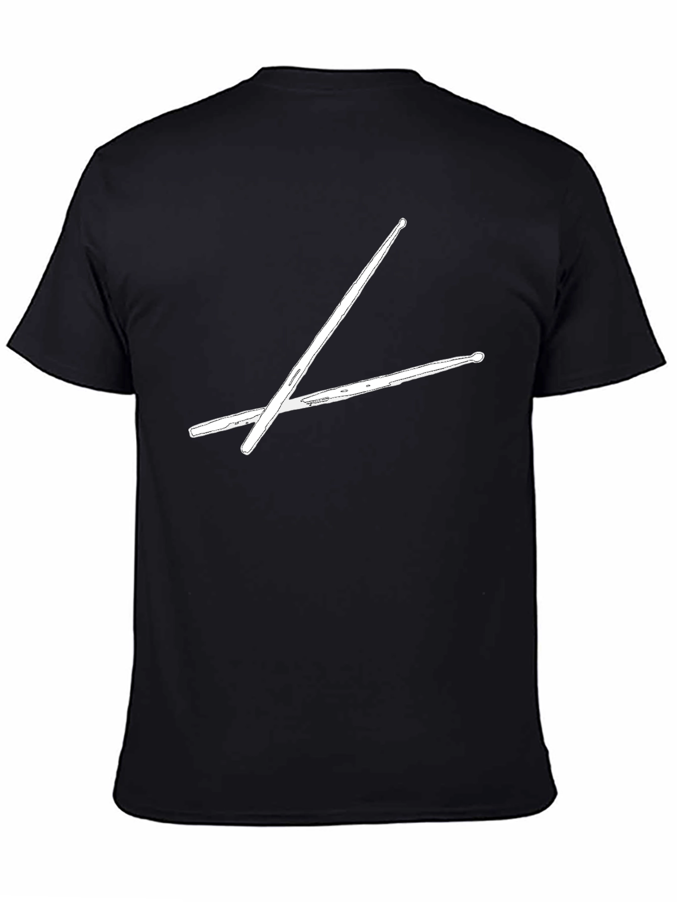 Drummers Tee: Crossed Drumsticks Graphic T-Shirt