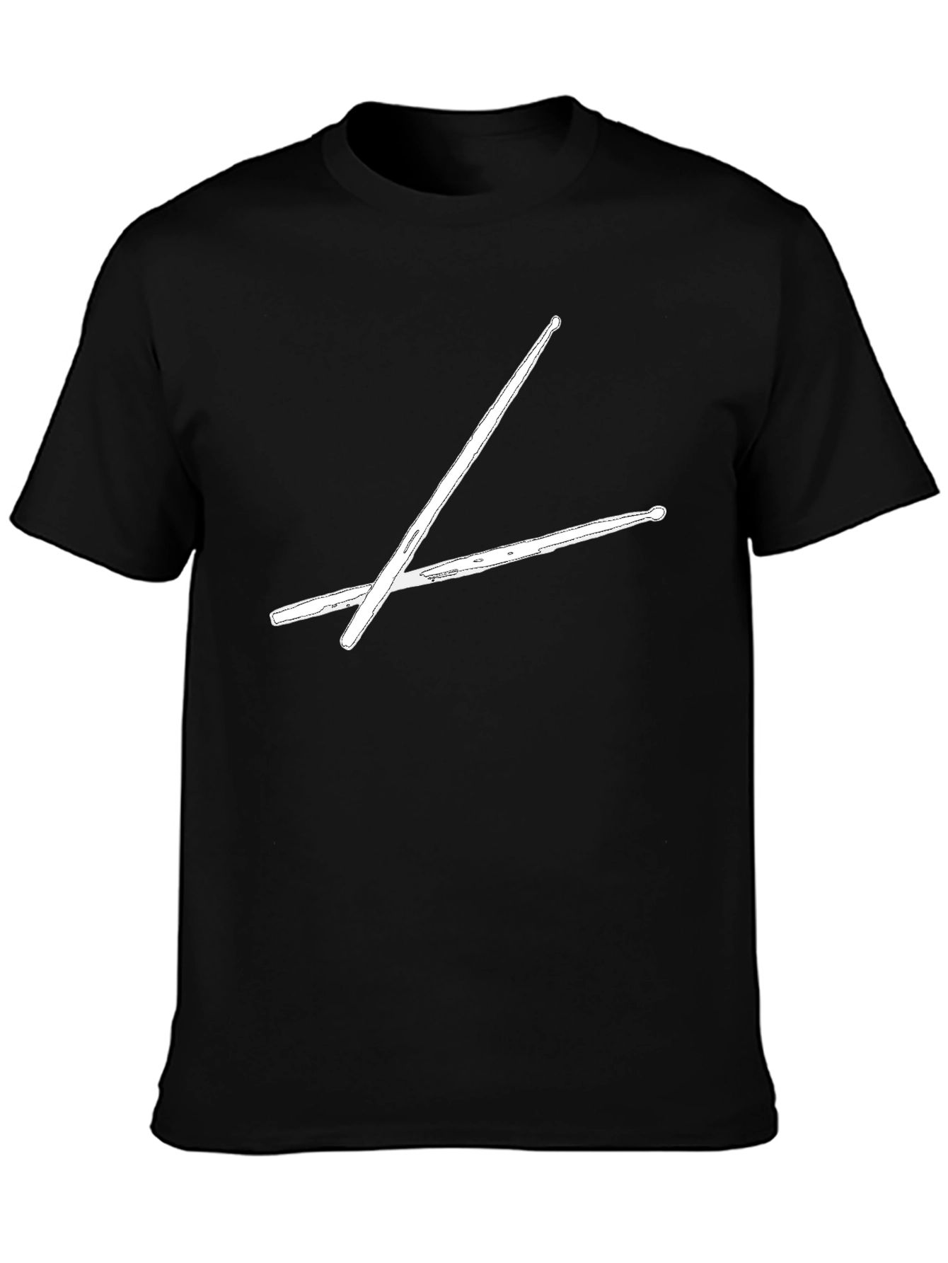 Drummers Tee: Crossed Drumsticks Graphic T-Shirt