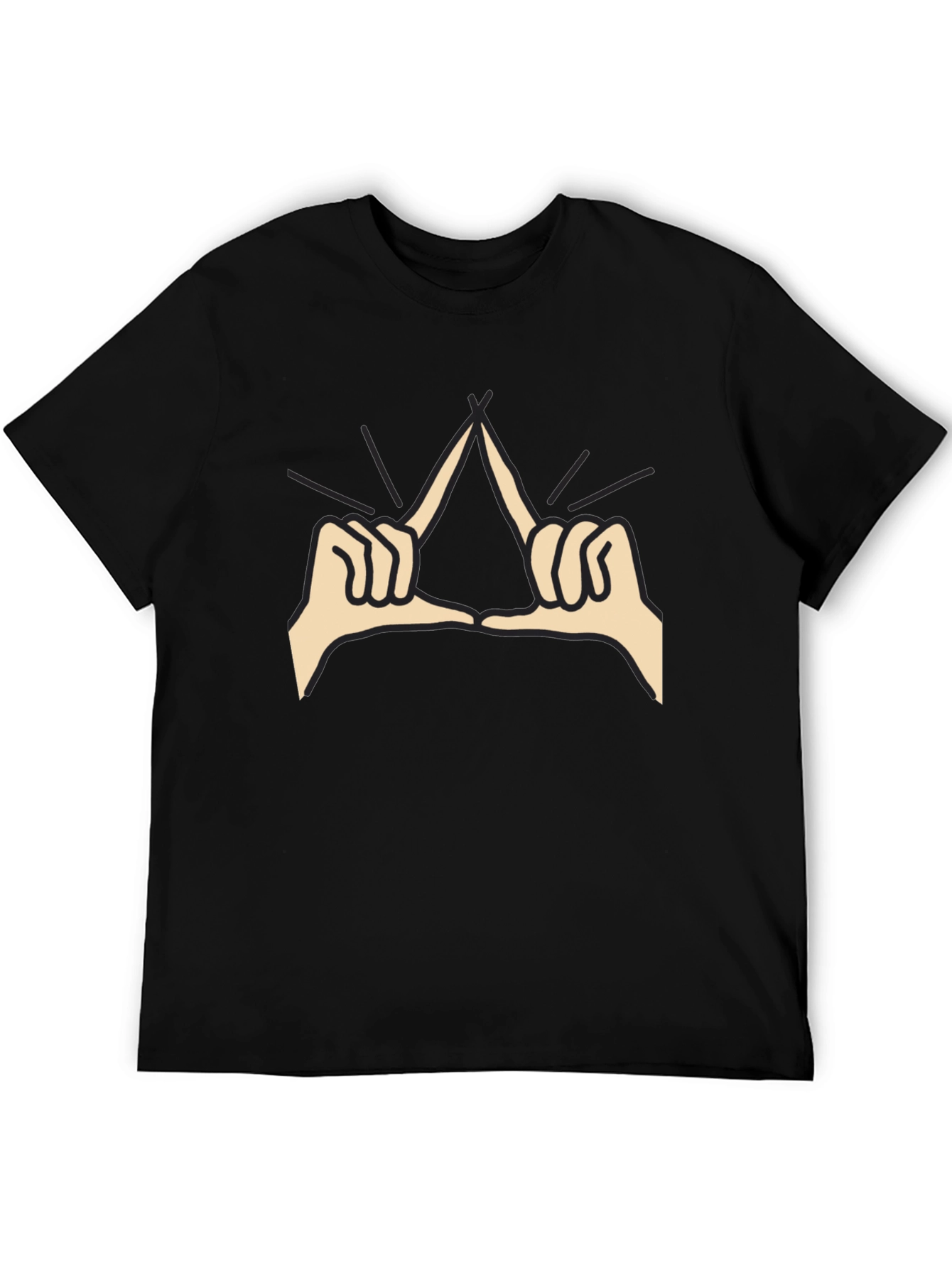 Delta Hand Sign Black T-Shirt