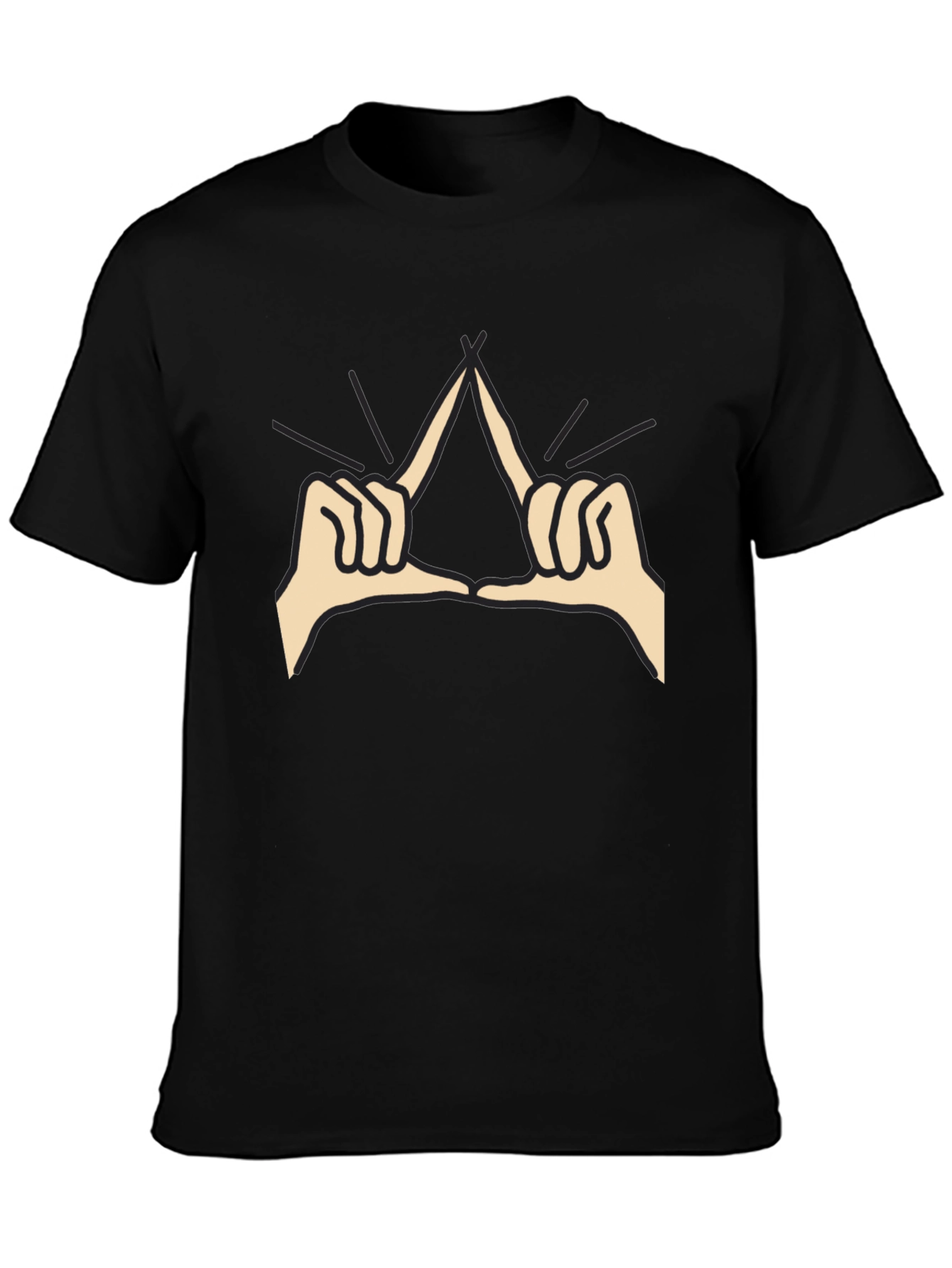 Delta Hand Sign Black T-Shirt