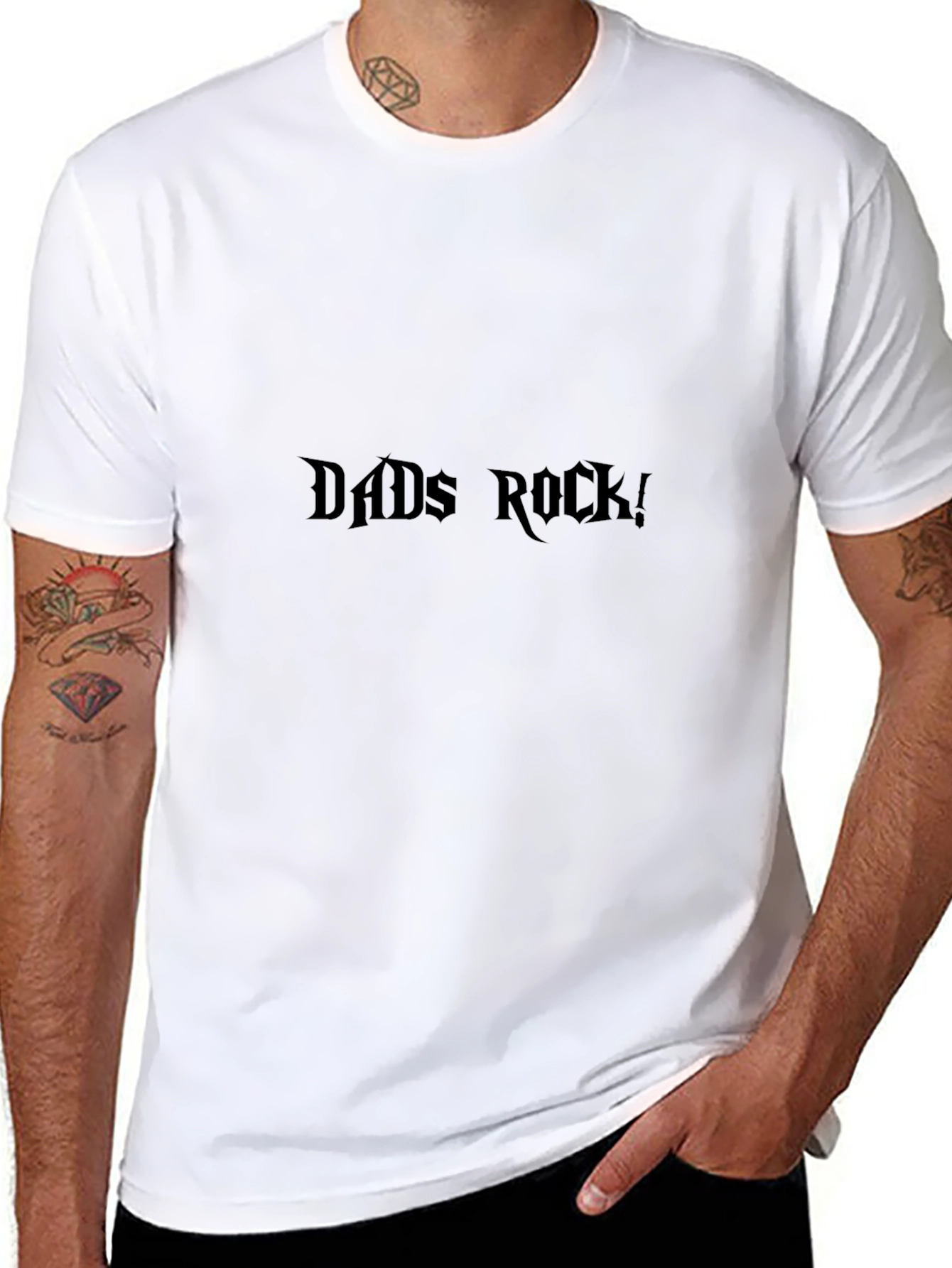 Dads Rock! Black Graphic T-Shirt