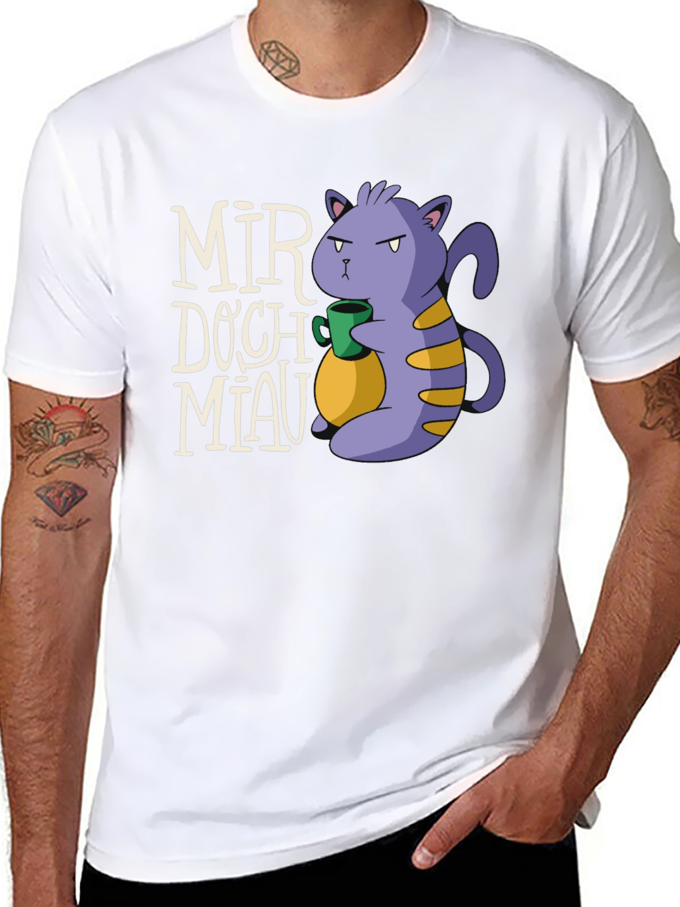 Mir Doch Miau Black T-Shirt