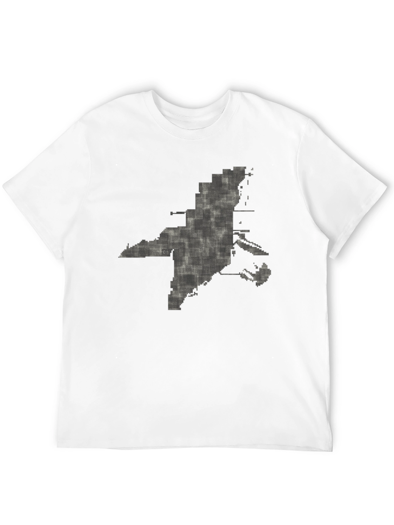 Pixelated State Outline Graphic Tee - Modern Comfort