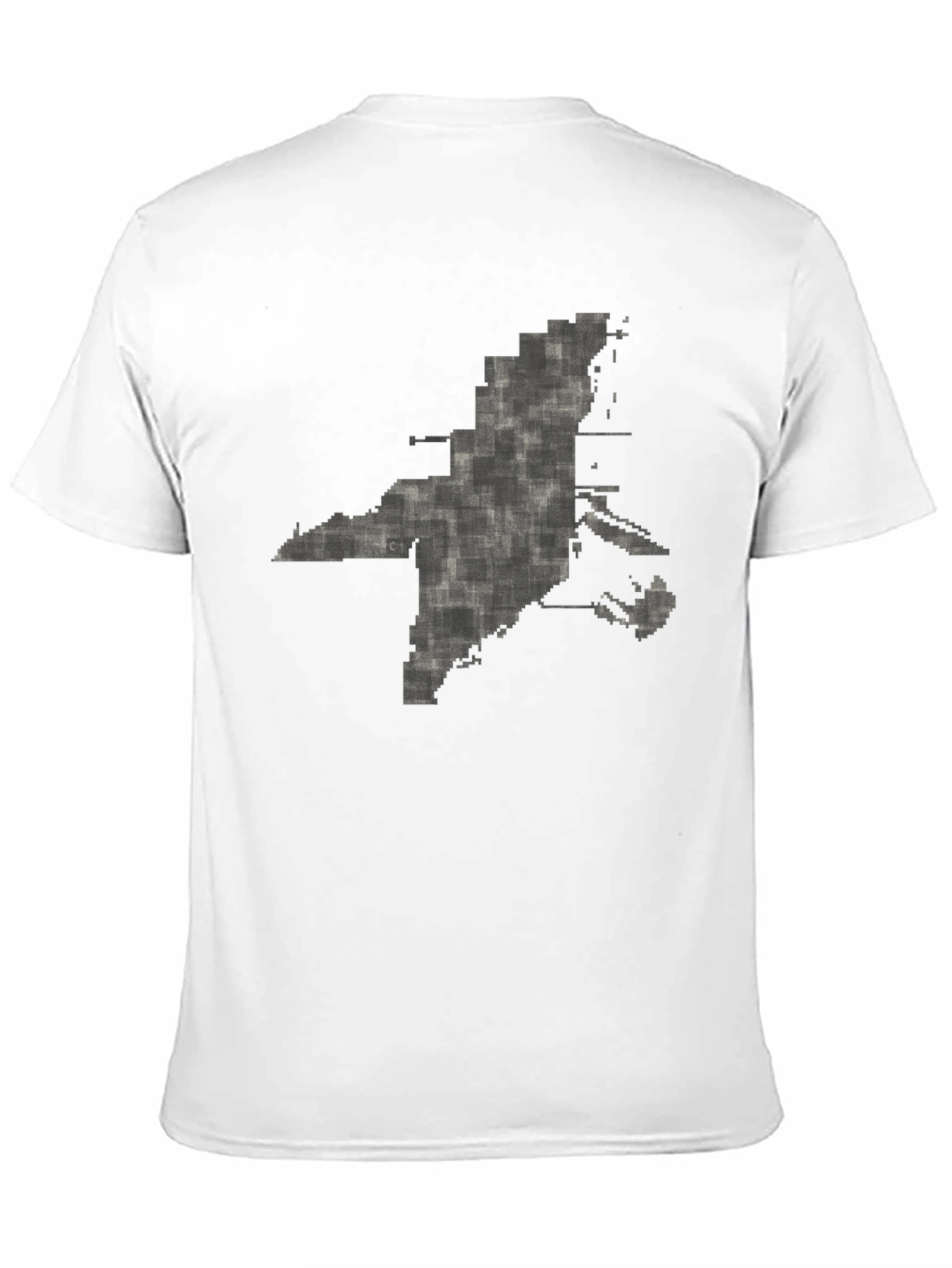 Pixelated State Outline Graphic Tee - Modern Comfort