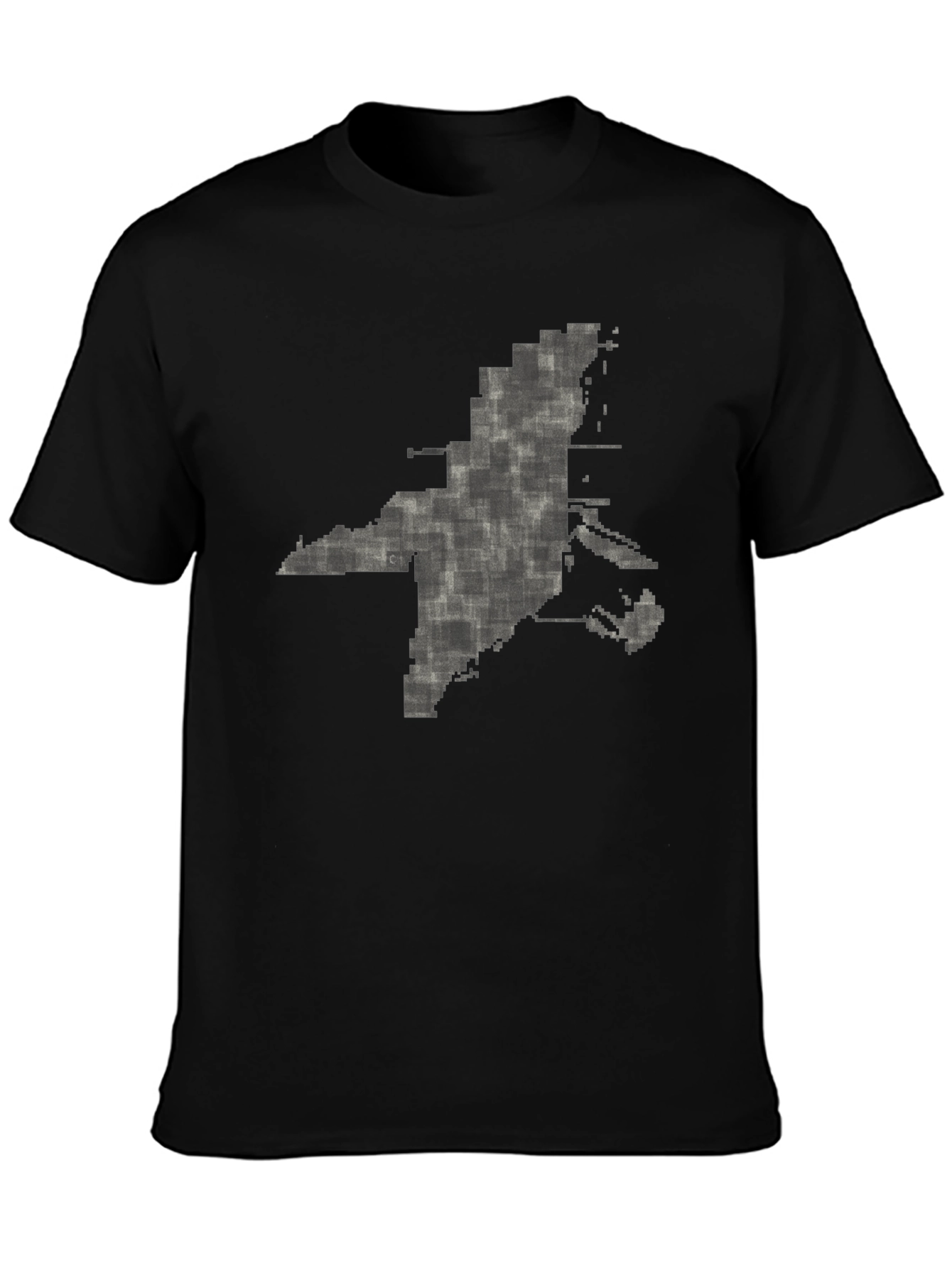 Pixelated State Outline Graphic Tee - Modern Comfort