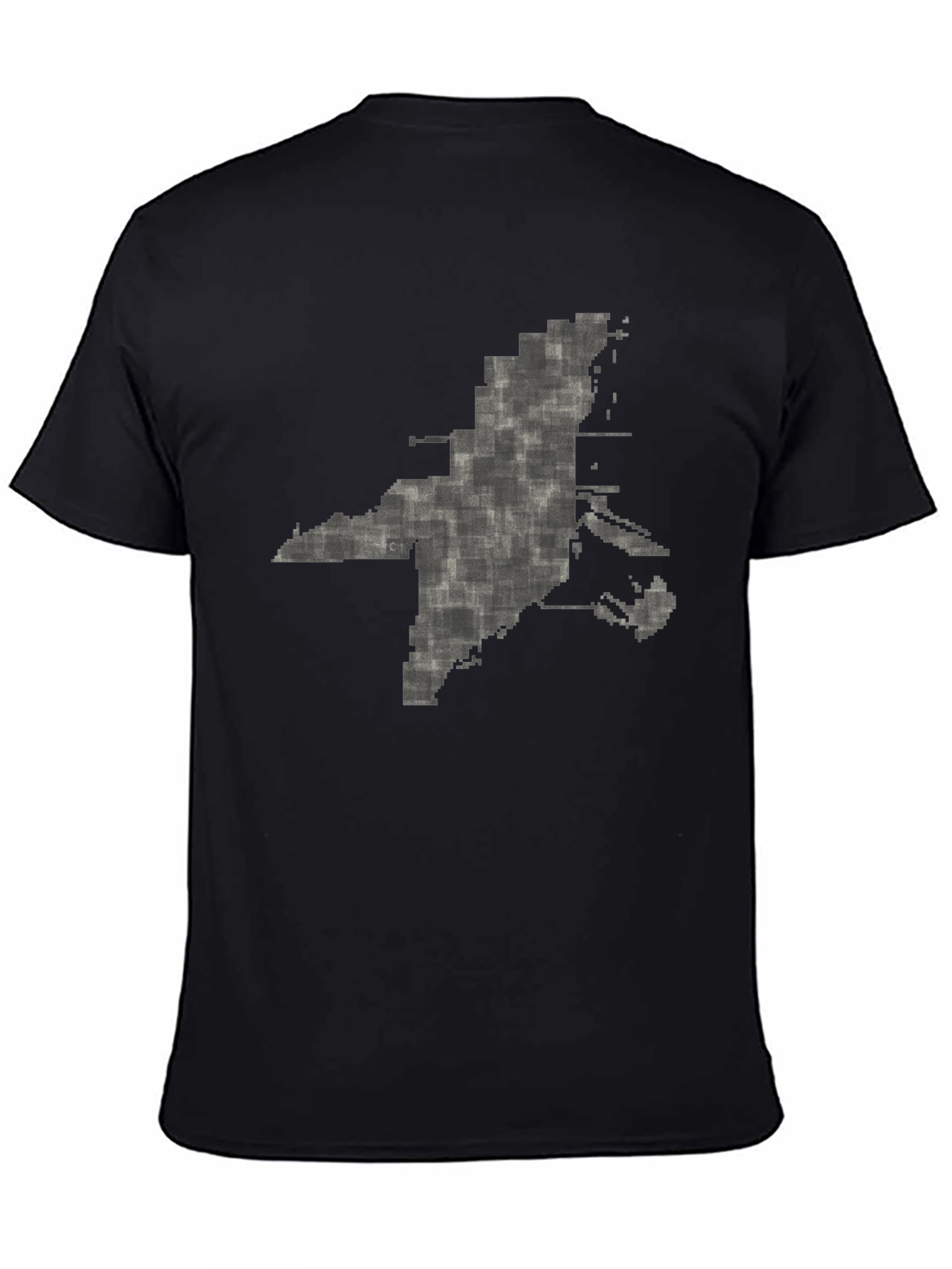 Pixelated State Outline Graphic Tee - Modern Comfort