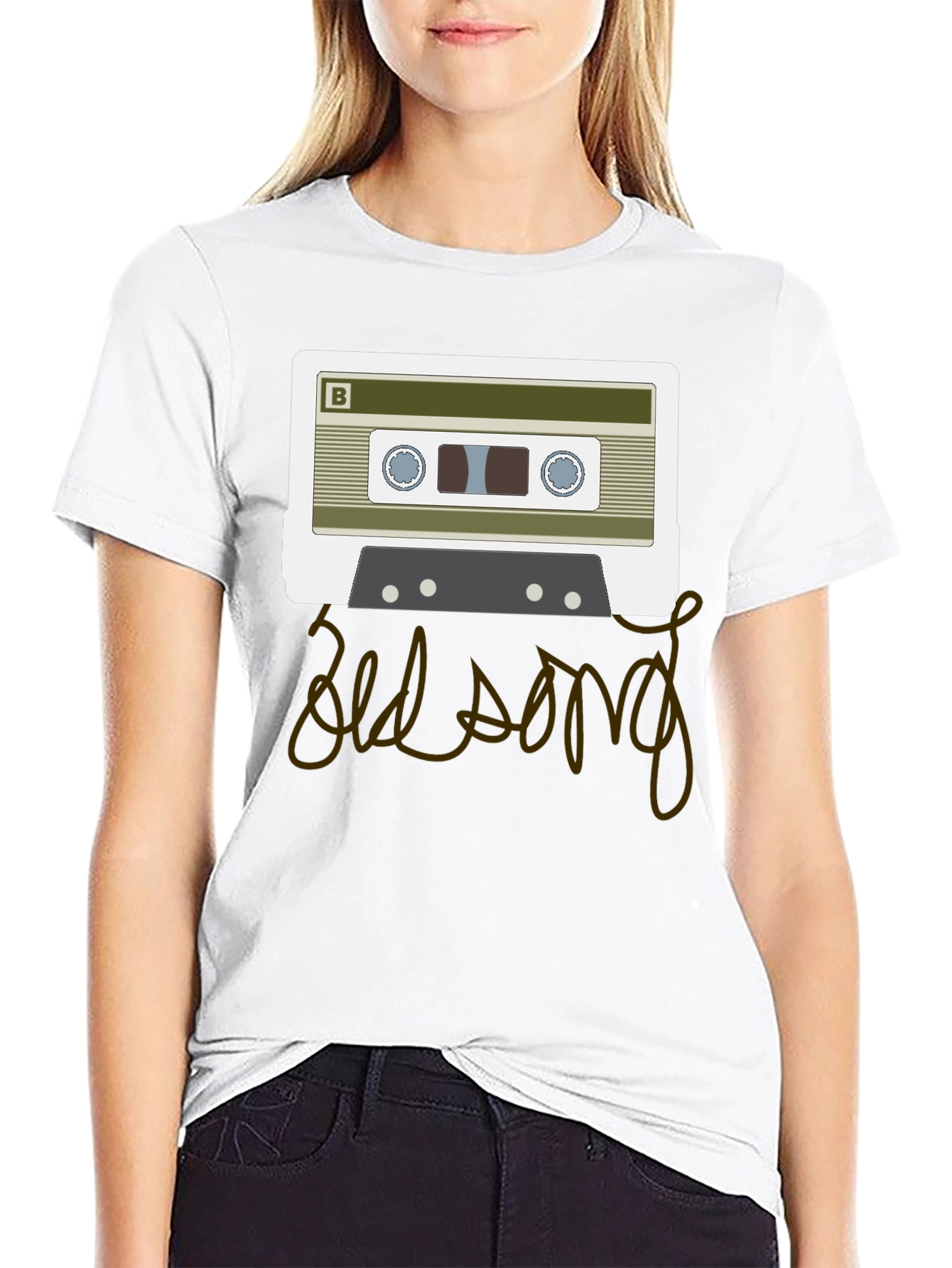 Retro Cassette Tape Old Song Graphic T-Shirt