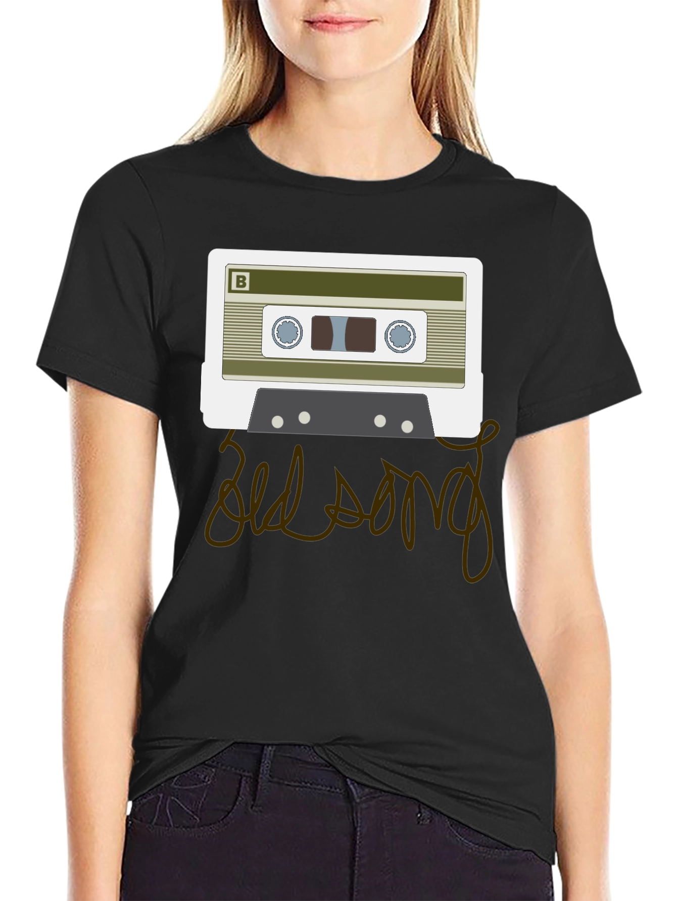 Retro Cassette Tape Old Song Graphic T-Shirt