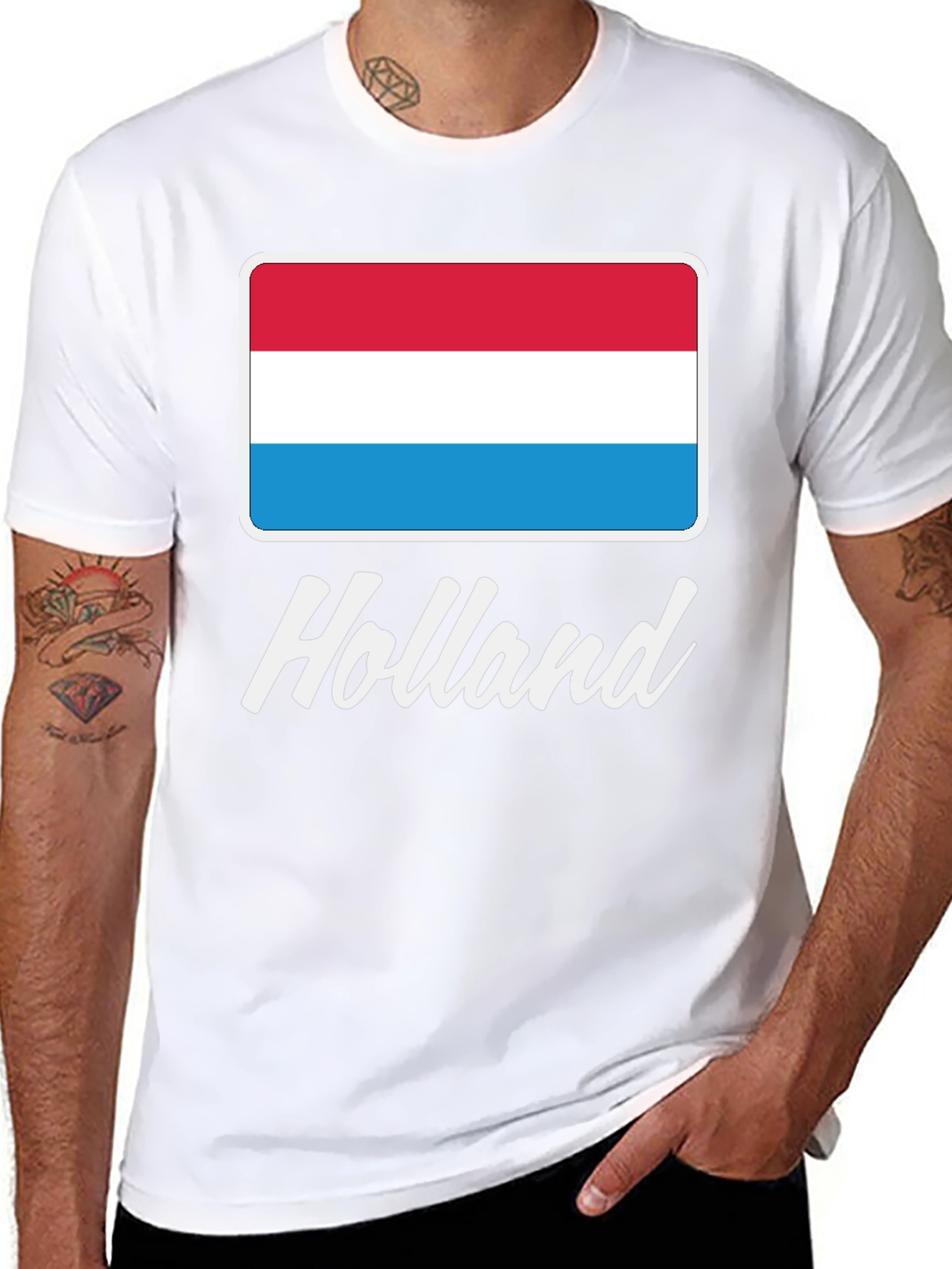 Holland Flag Graphic T-Shirt - Stylish Mens Tee