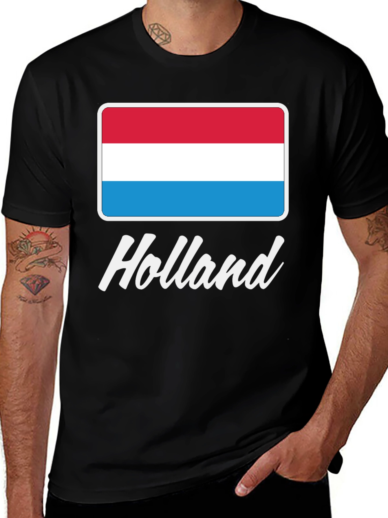 Holland Flag Graphic T-Shirt - Stylish Mens Tee