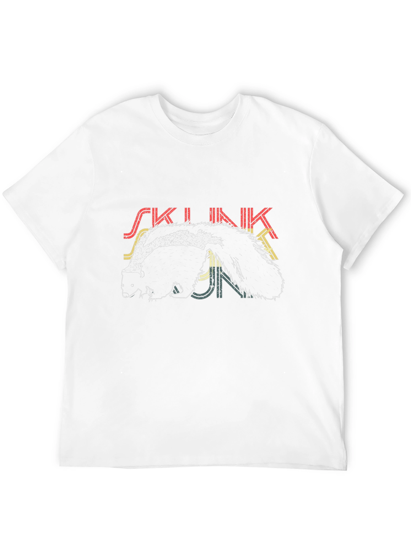 Skunk T-Shirt - Retro Design - Black Tee
