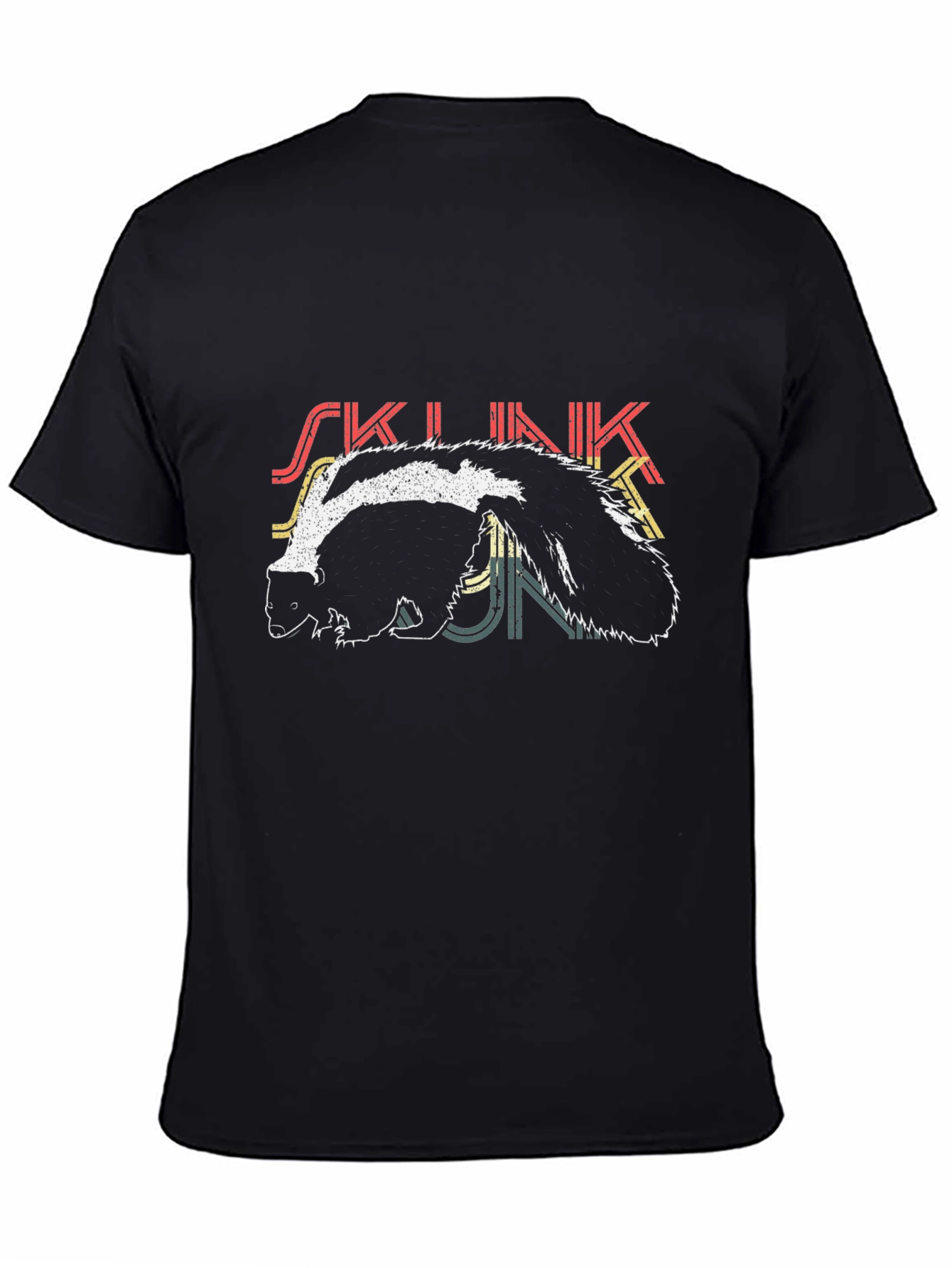 Skunk T-Shirt - Retro Design - Black Tee