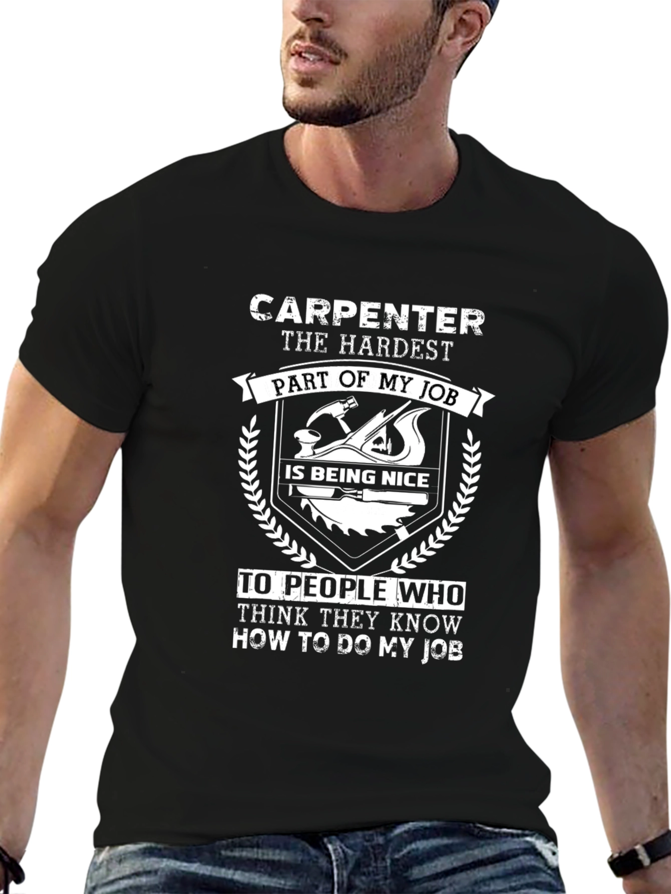 Carpenter Hardest Part Job Funny T-Shirt