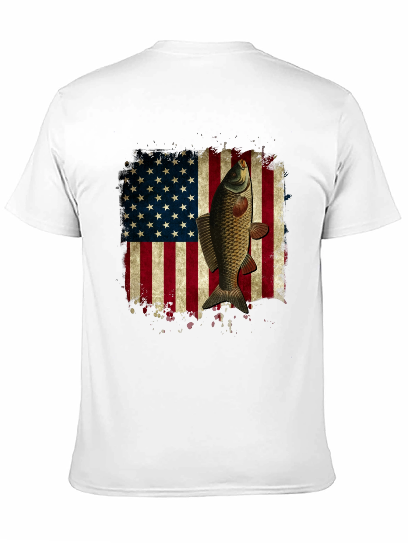 Carp American Flag Graphic T-Shirt