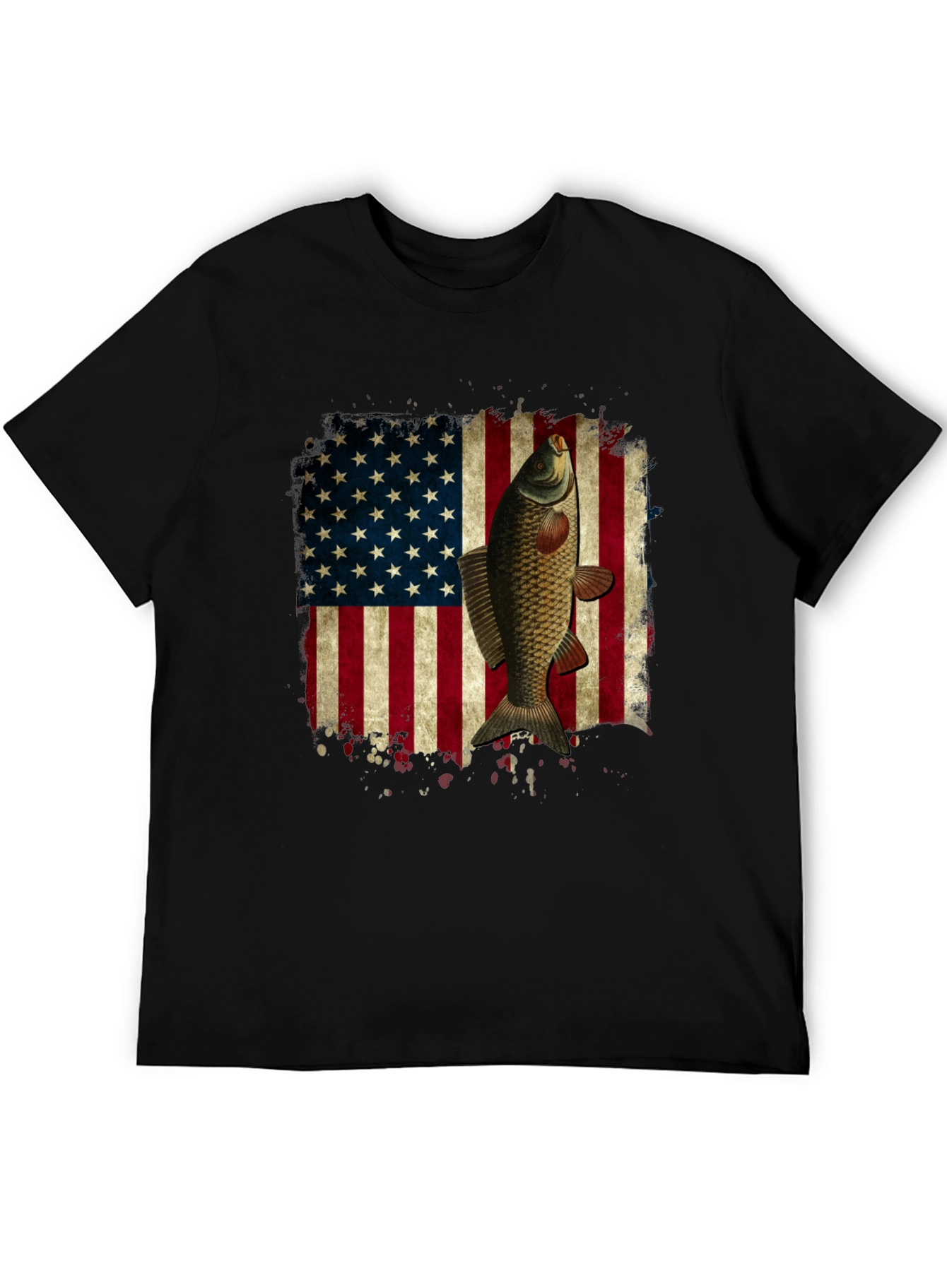 Carp American Flag Graphic T-Shirt