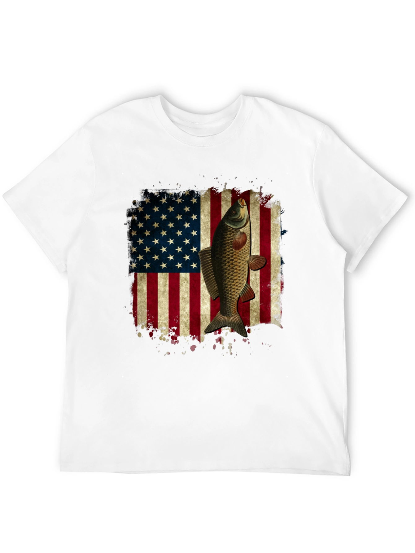 Carp American Flag Graphic T-Shirt