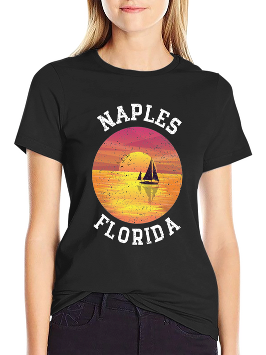 Naples Florida T-Shirt Sunset Graphic Tee