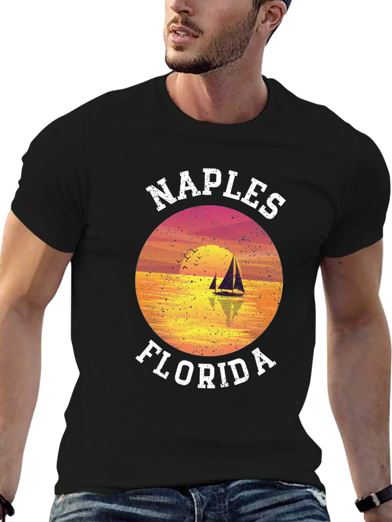 Naples Florida T-Shirt Sunset Graphic Tee