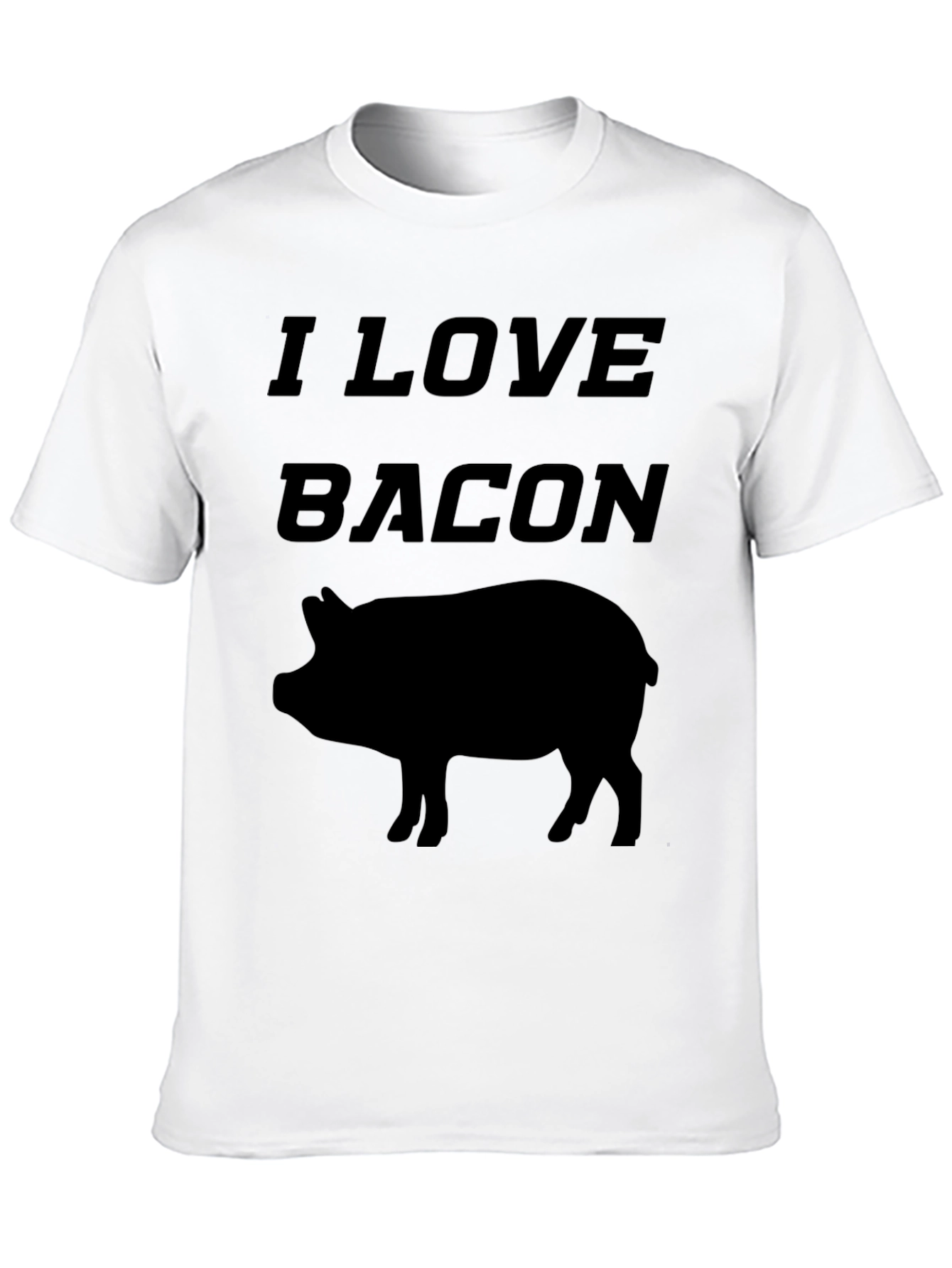 I Love Bacon Pig Graphic T-Shirt