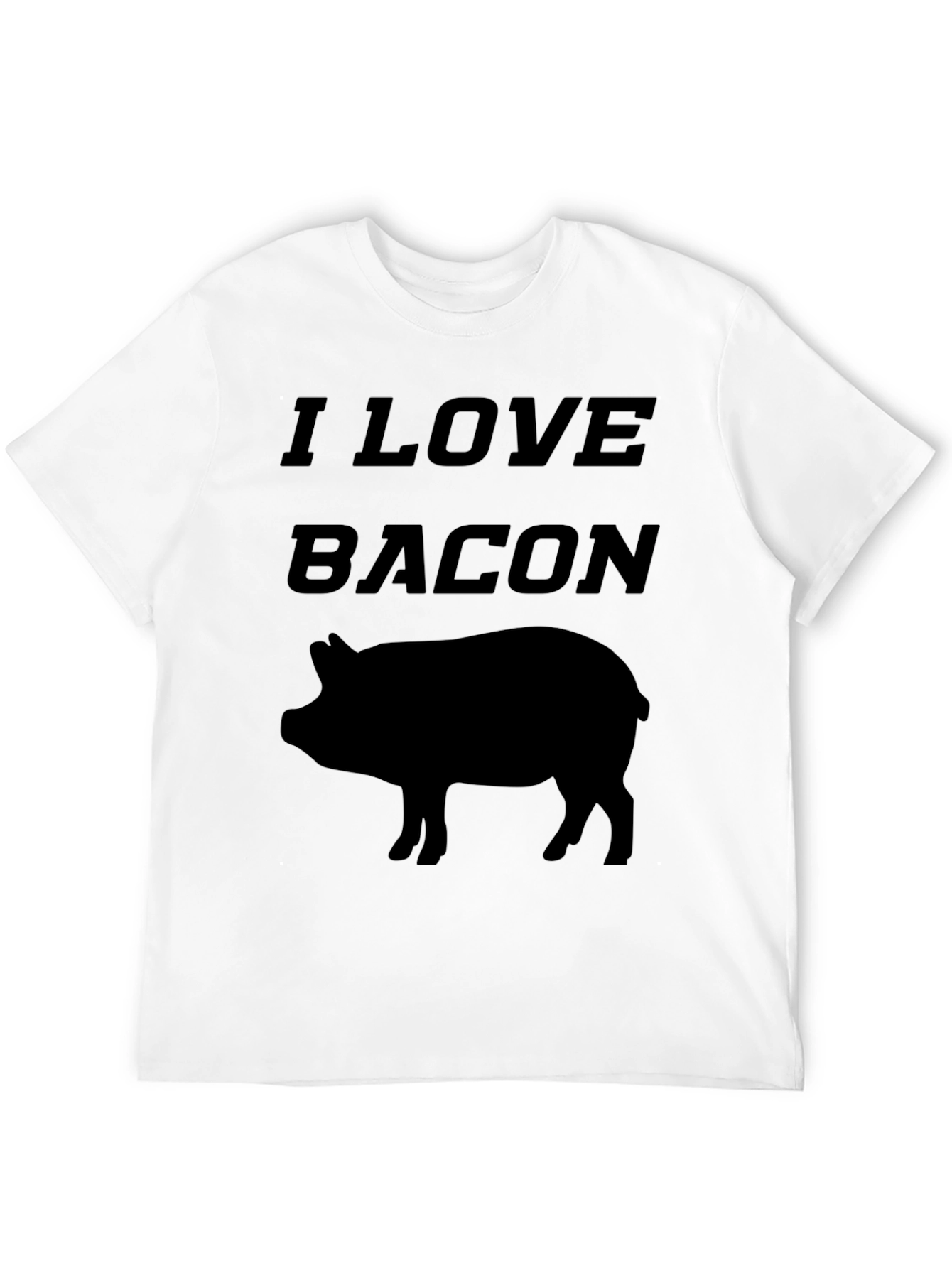 I Love Bacon Pig Graphic T-Shirt