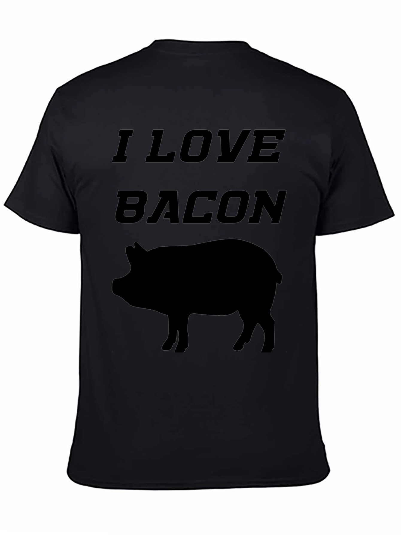 I Love Bacon Pig Graphic T-Shirt