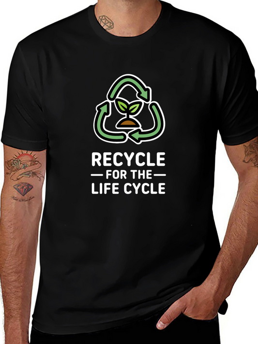 Recycle for the Life Cycle Graphic T-Shirt - Black