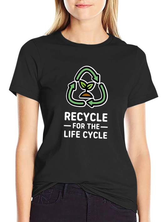 Recycle for the Life Cycle Graphic T-Shirt - Black
