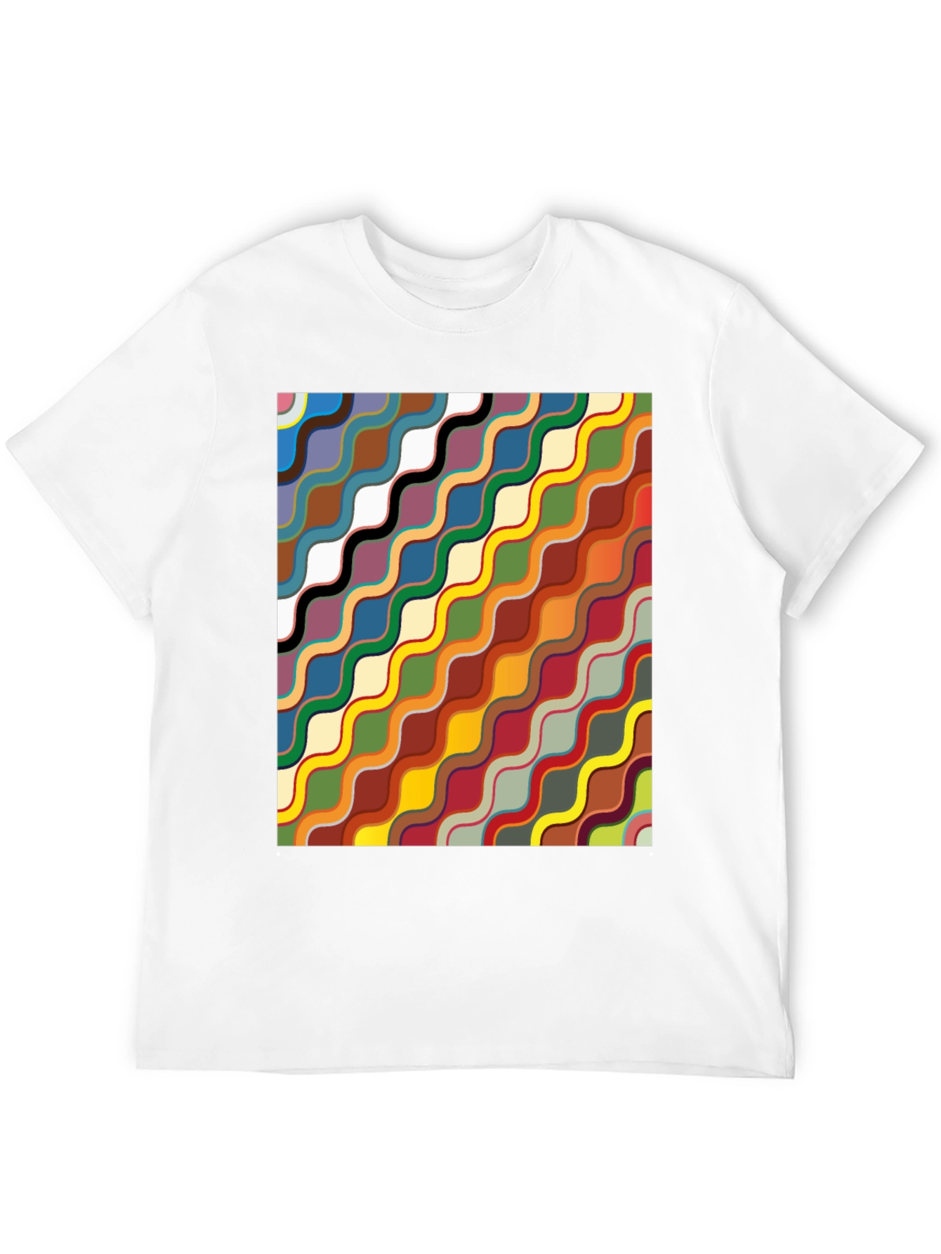 Abstract Wave Pattern T-Shirt