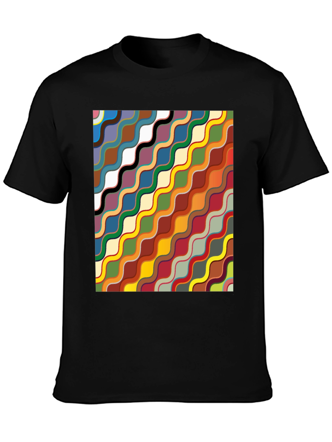 Abstract Wave Pattern T-Shirt