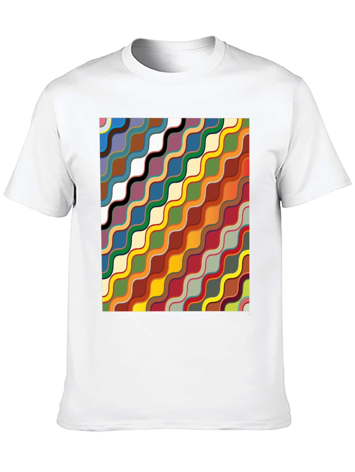 Abstract Wave Pattern T-Shirt