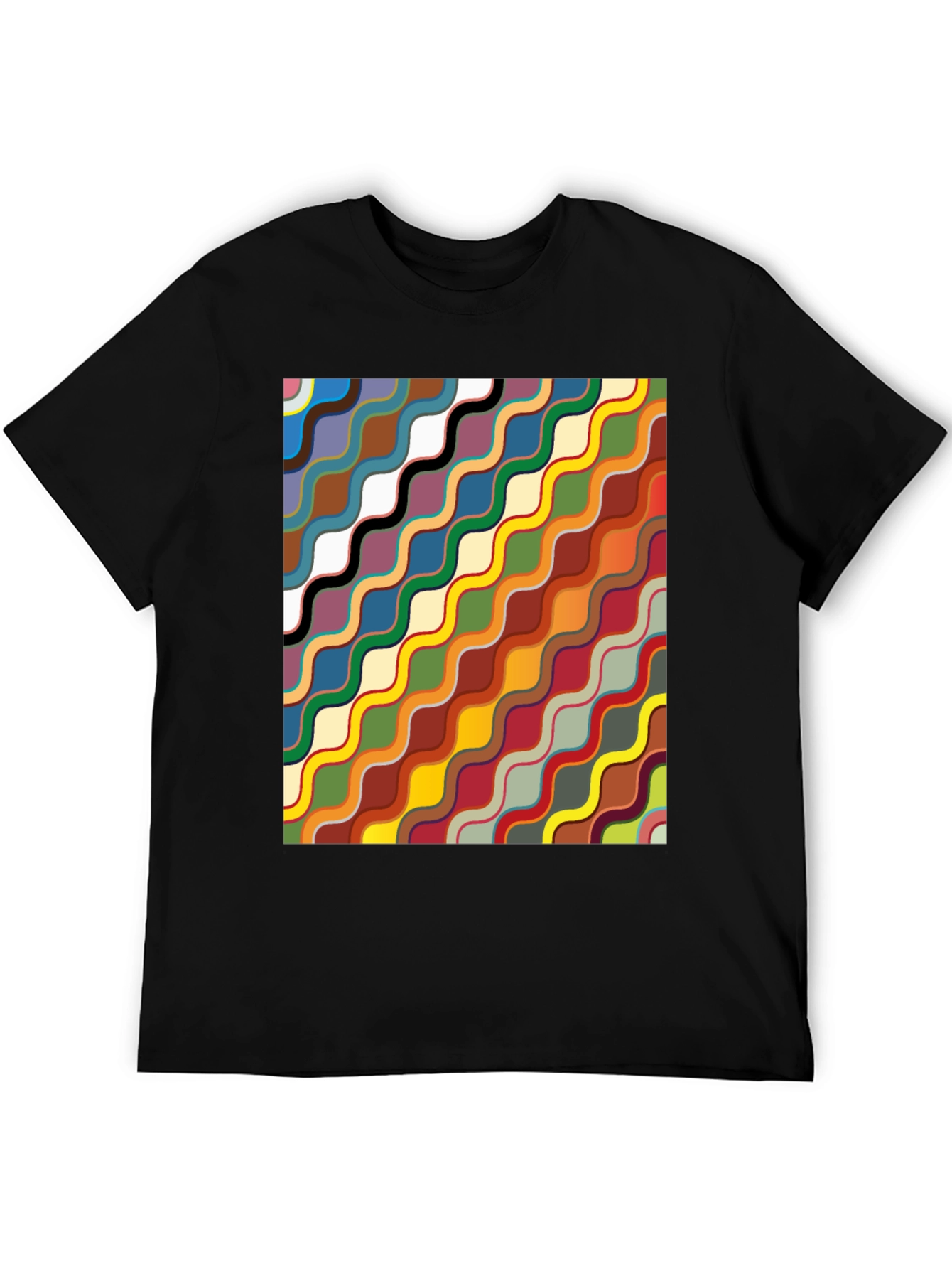 Abstract Wave Pattern T-Shirt