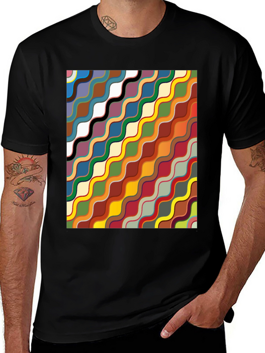 Abstract Wave Pattern T-Shirt