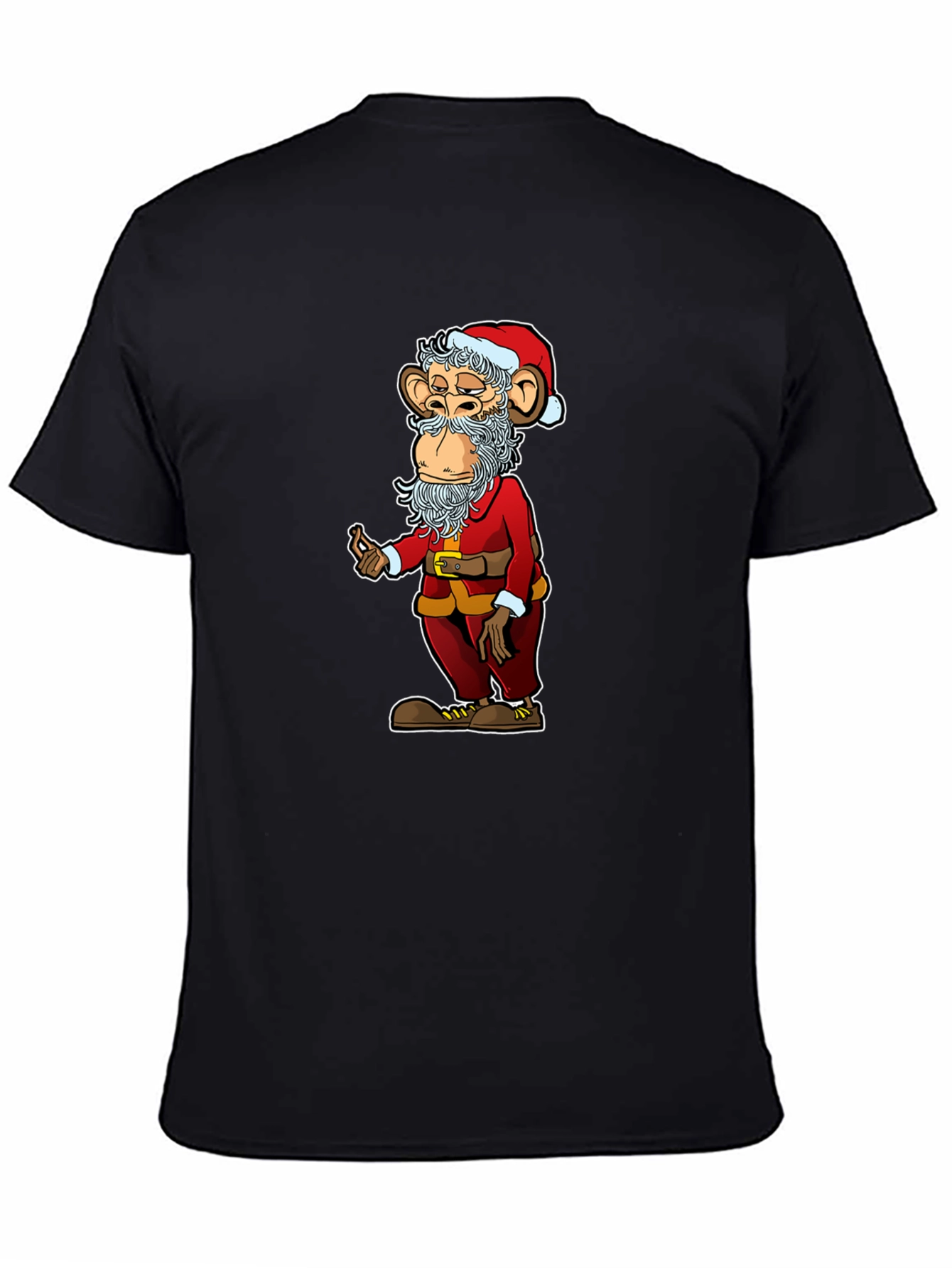 Santa Monkey Graphic Tee - Novelty Christmas T-Shirt