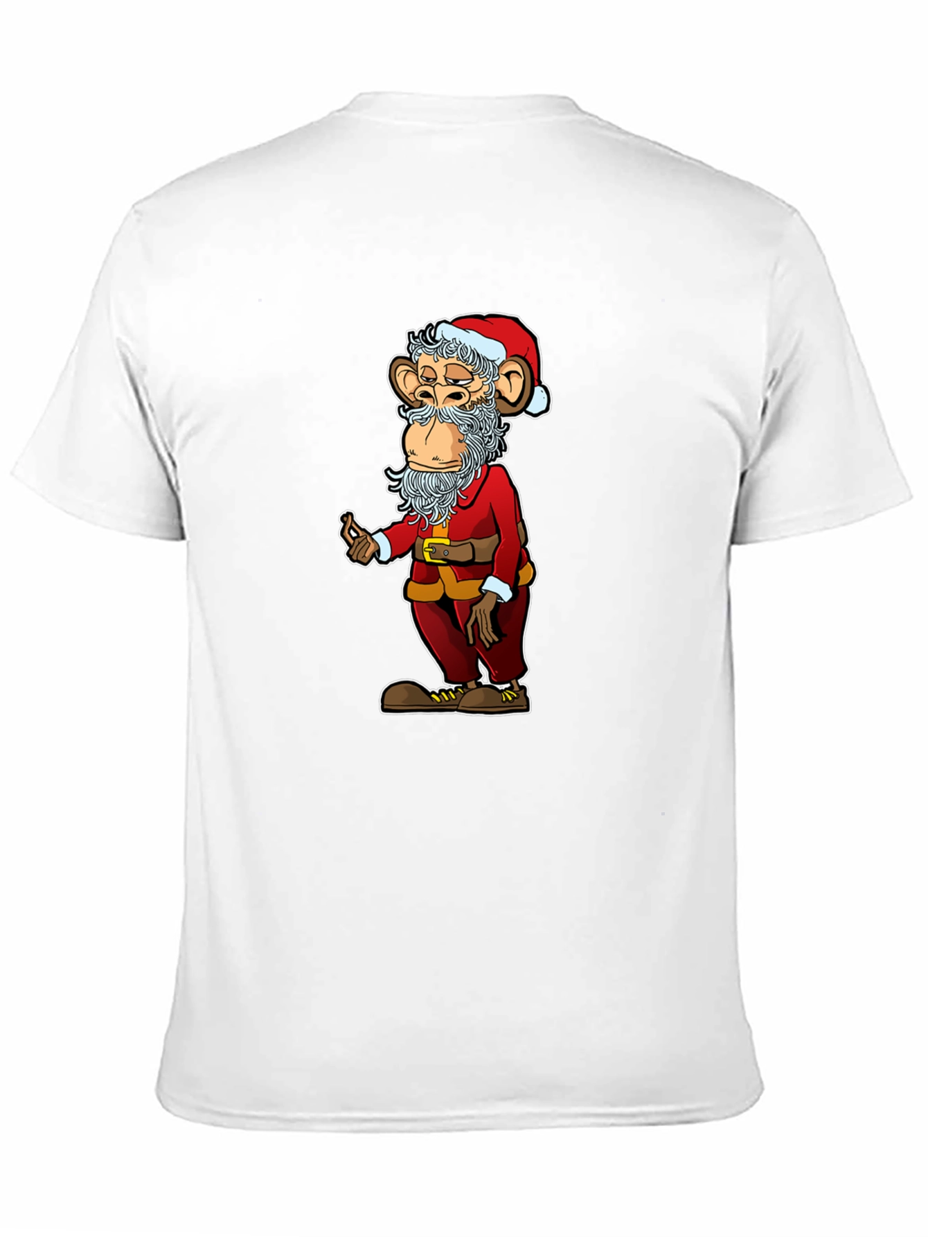 Santa Monkey Graphic Tee - Novelty Christmas T-Shirt