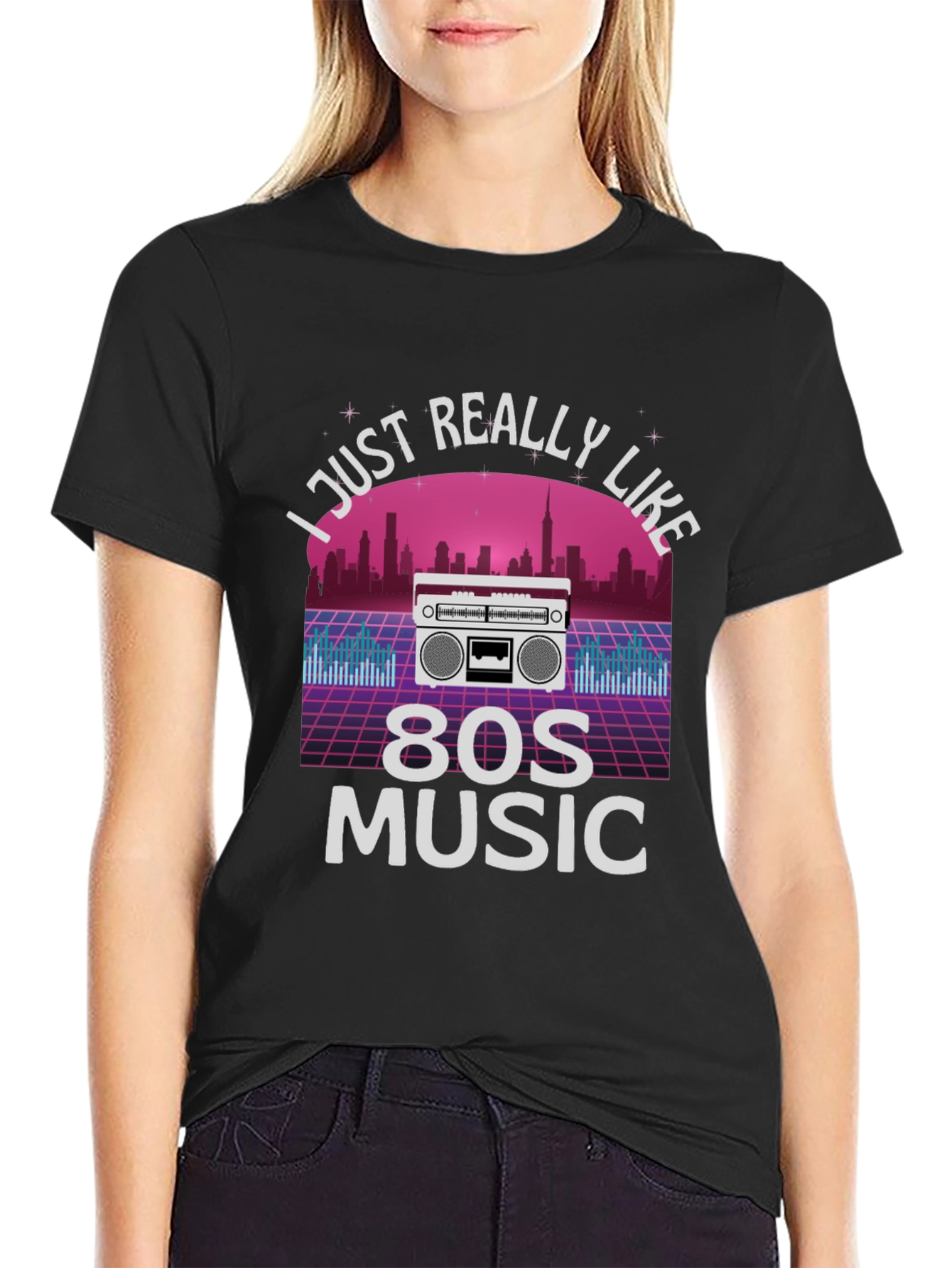 I Love 80s Music Retro Graphic Tee