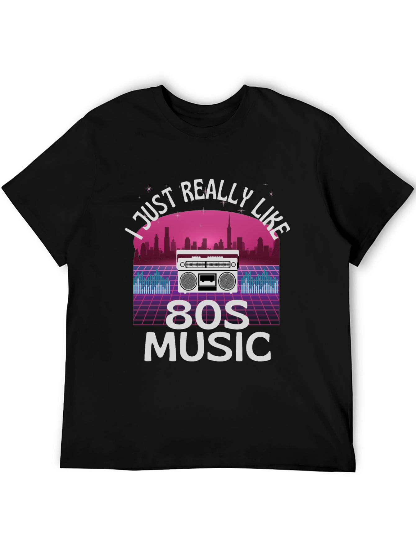 I Love 80s Music Retro Graphic Tee