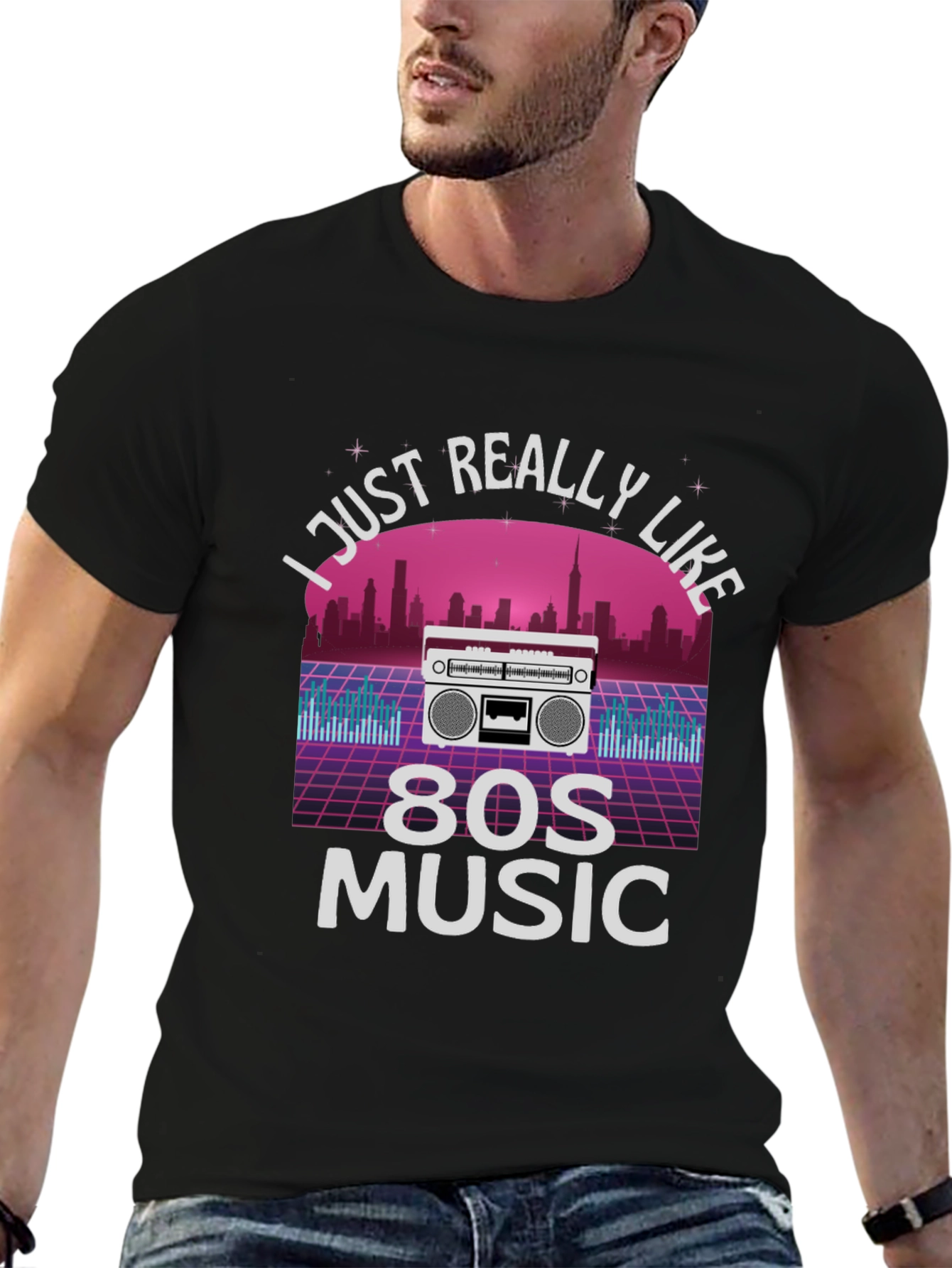 I Love 80s Music Retro Graphic Tee