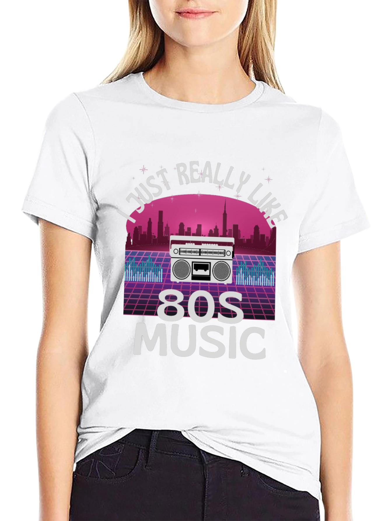 I Love 80s Music Retro Graphic Tee