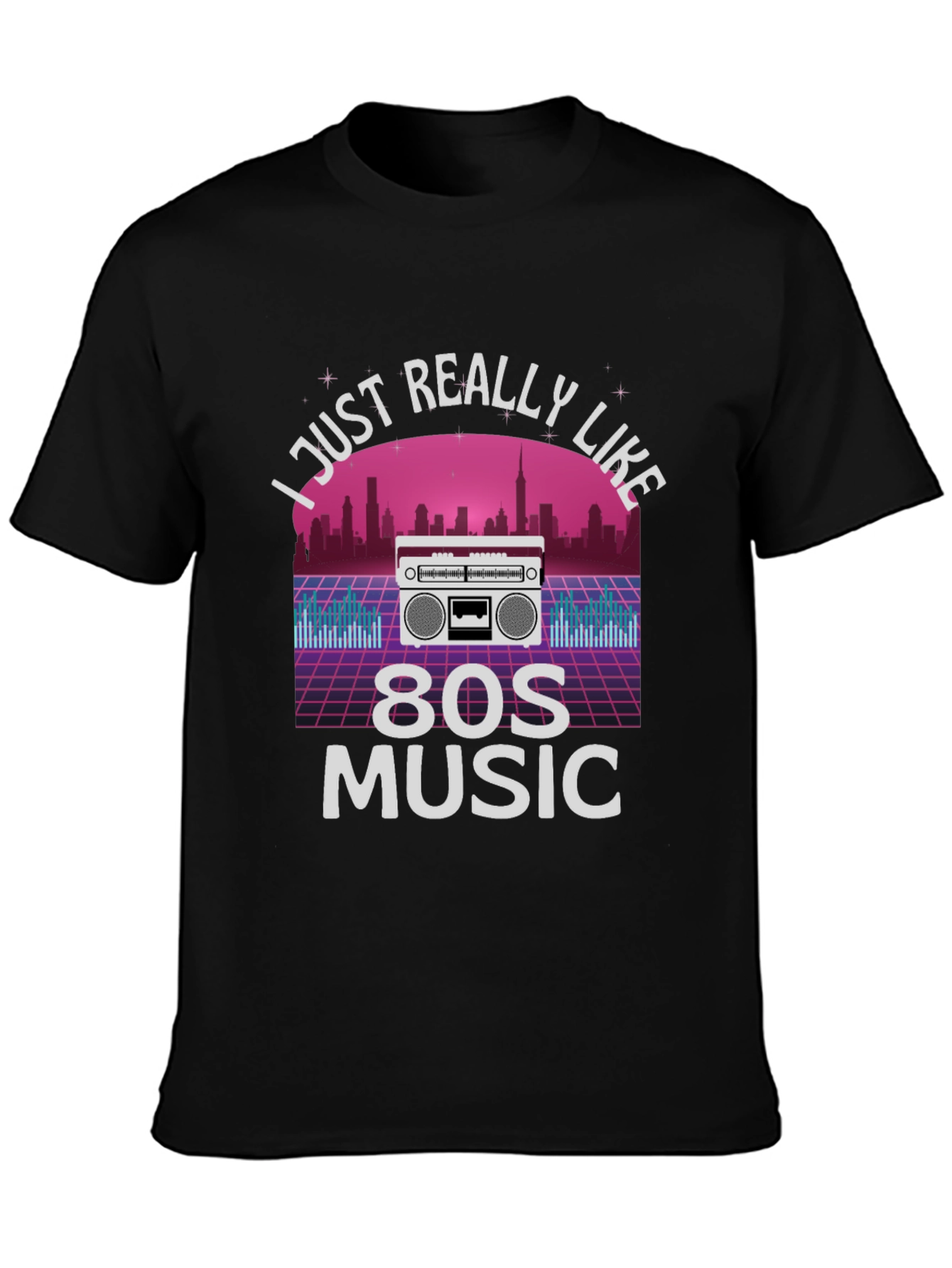 I Love 80s Music Retro Graphic Tee