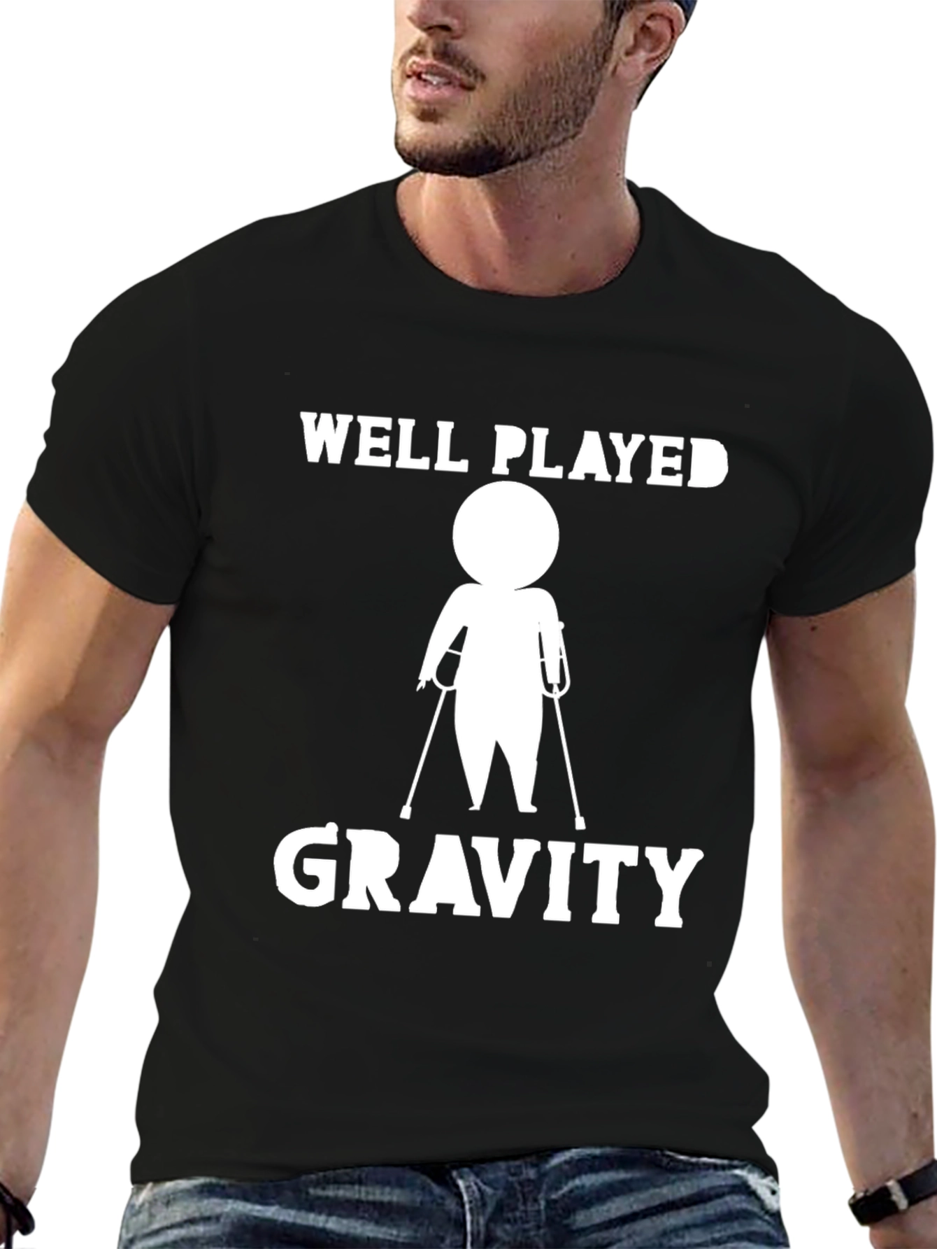 Well Played Gravity T-Shirt Funny Injury Humor