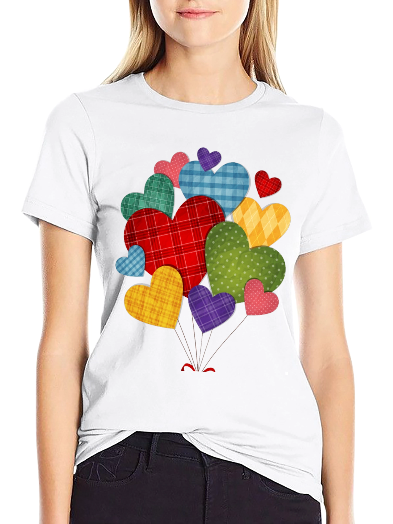 Heart Cluster Black T-Shirt - Mens