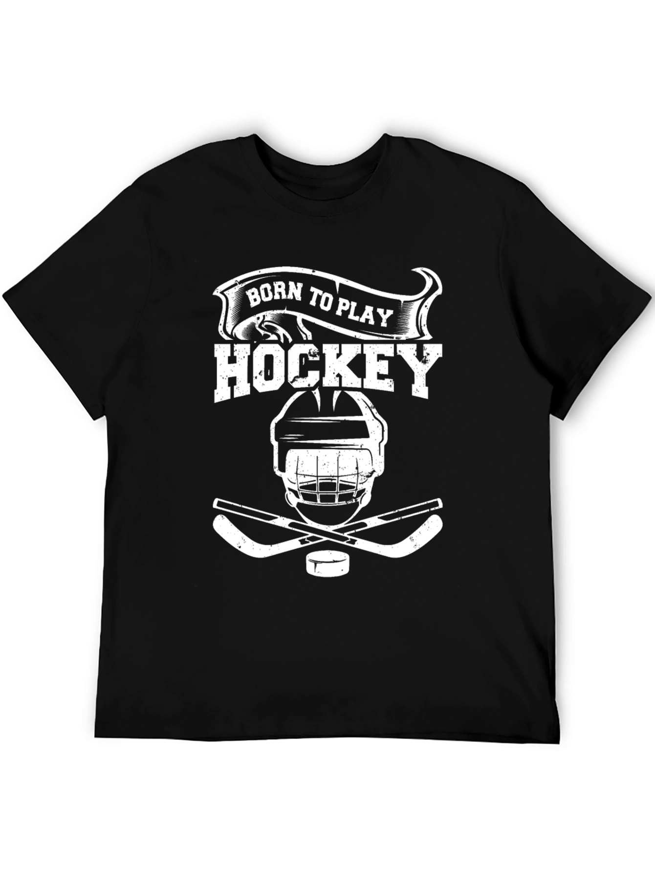 Born to Play Hockey Black T-Shirt